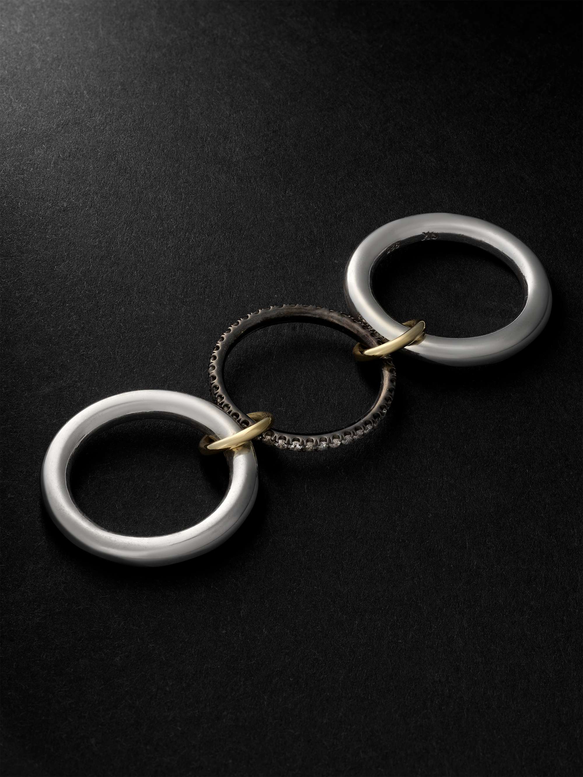 SPINELLI KILCOLLIN Libra Gris Silver, Gold and Diamond Ring