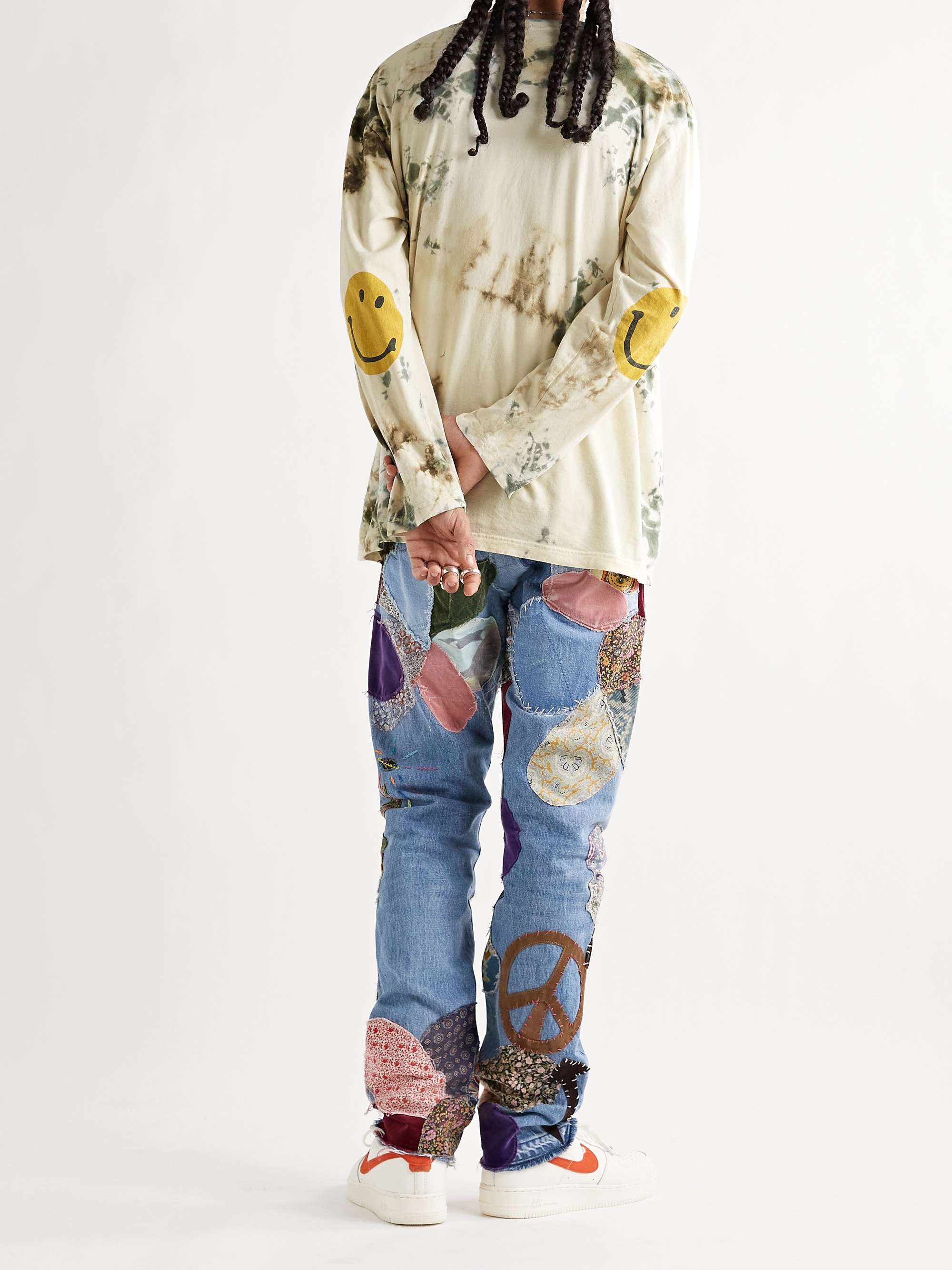 KAPITAL Printed Tie-Dyed Cotton-Jersey T-Shirt