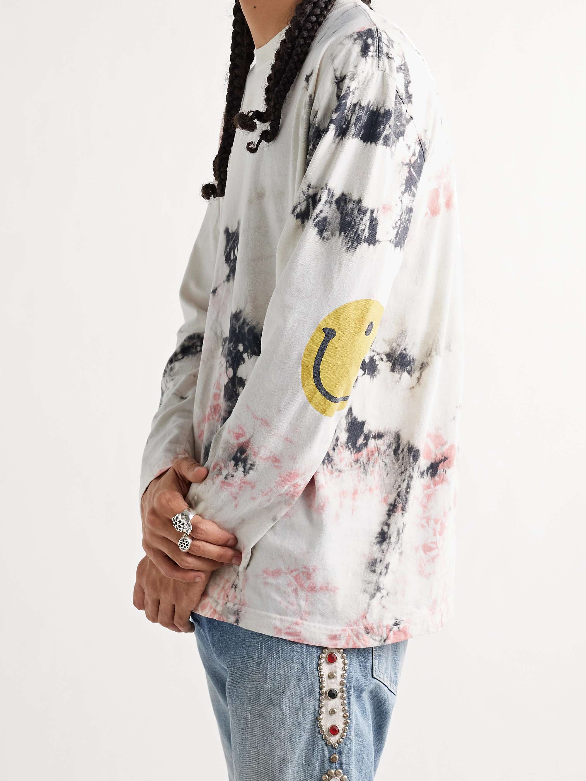 KAPITAL Printed Tie-Dyed Cotton-Jersey T-Shirt