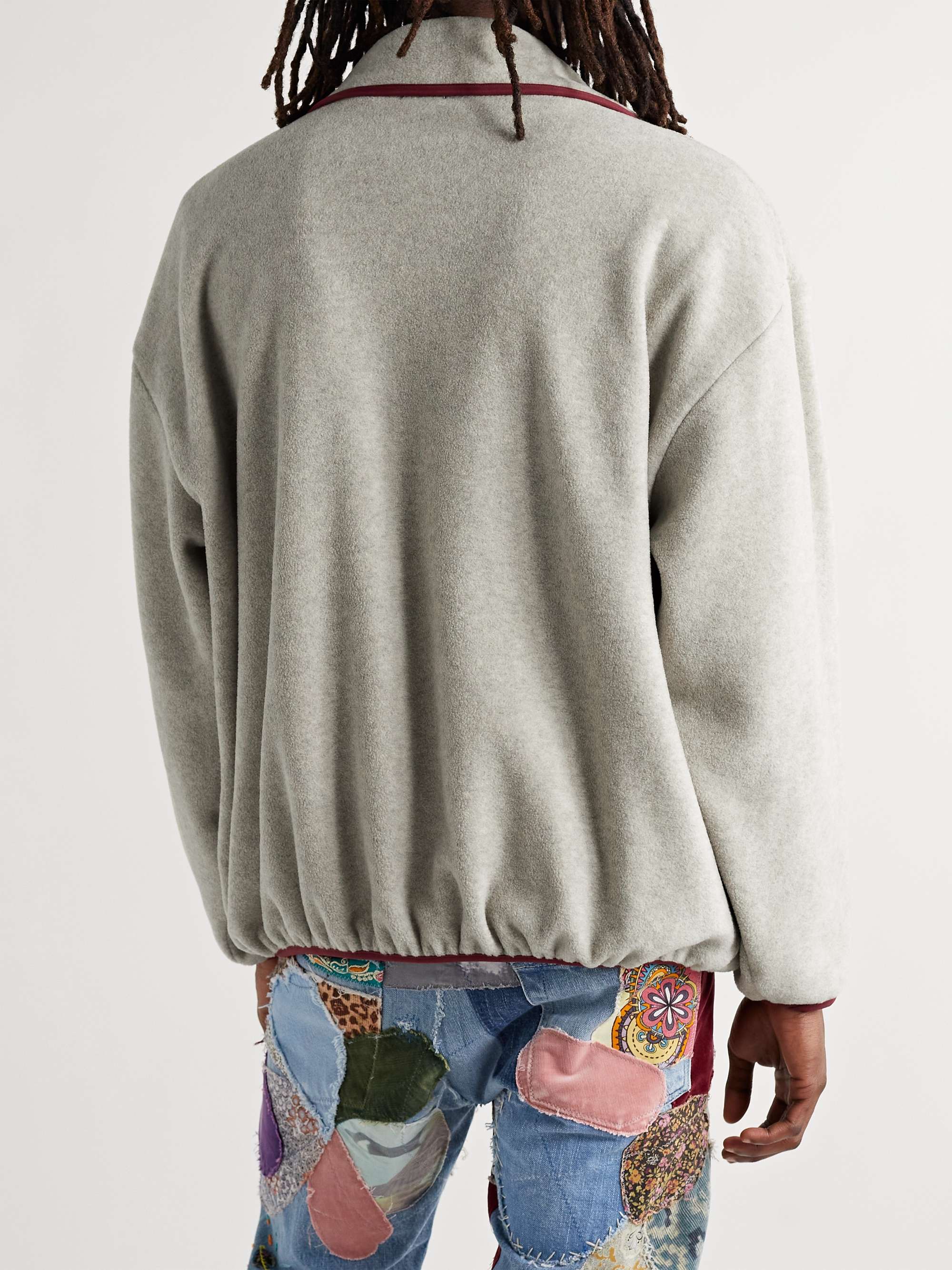 KAPITAL River Jersey-Trimmed Fleece Jacket