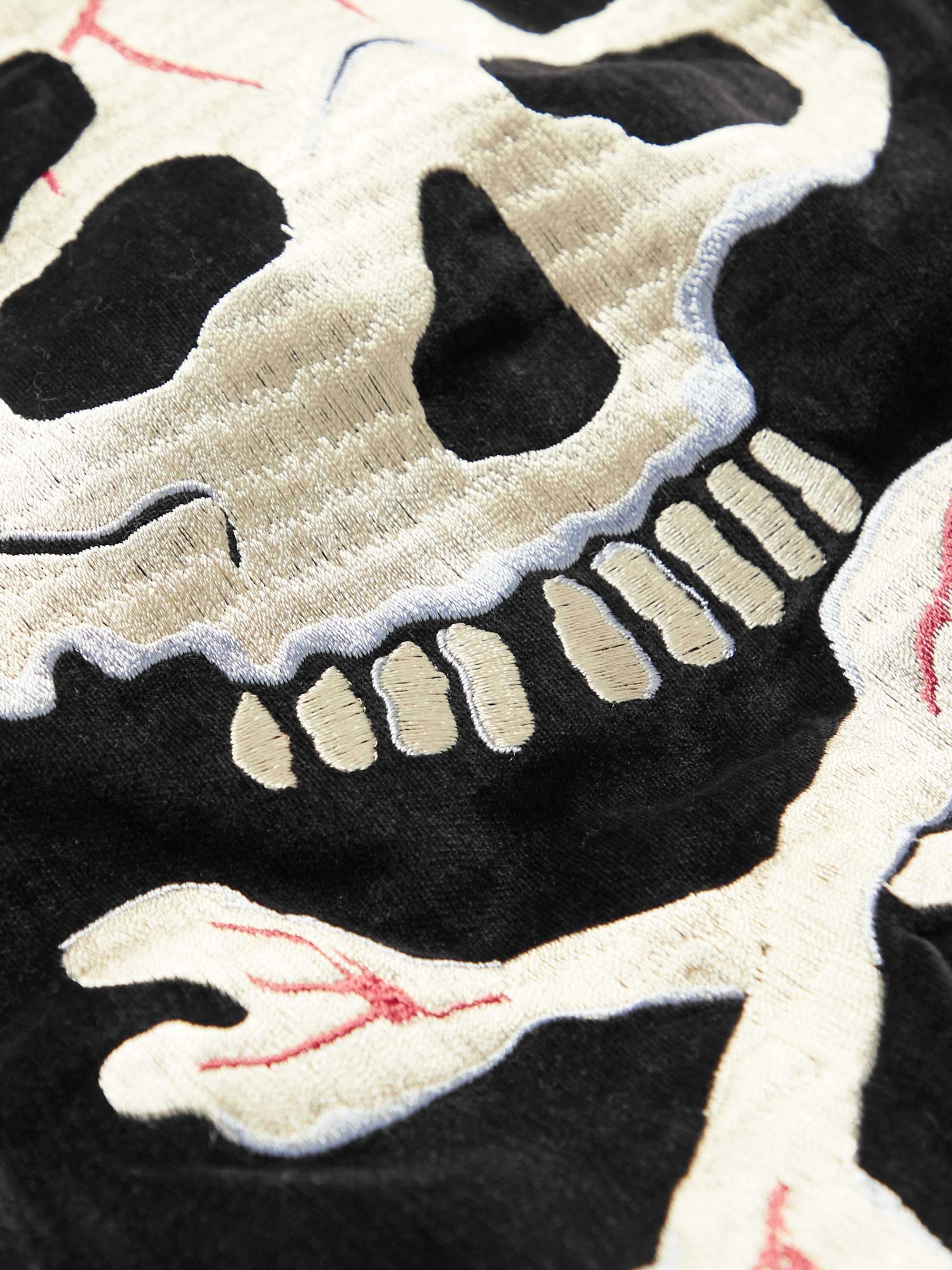 KAPITAL Embroidered Cotton-Velvet Bomber Jacket