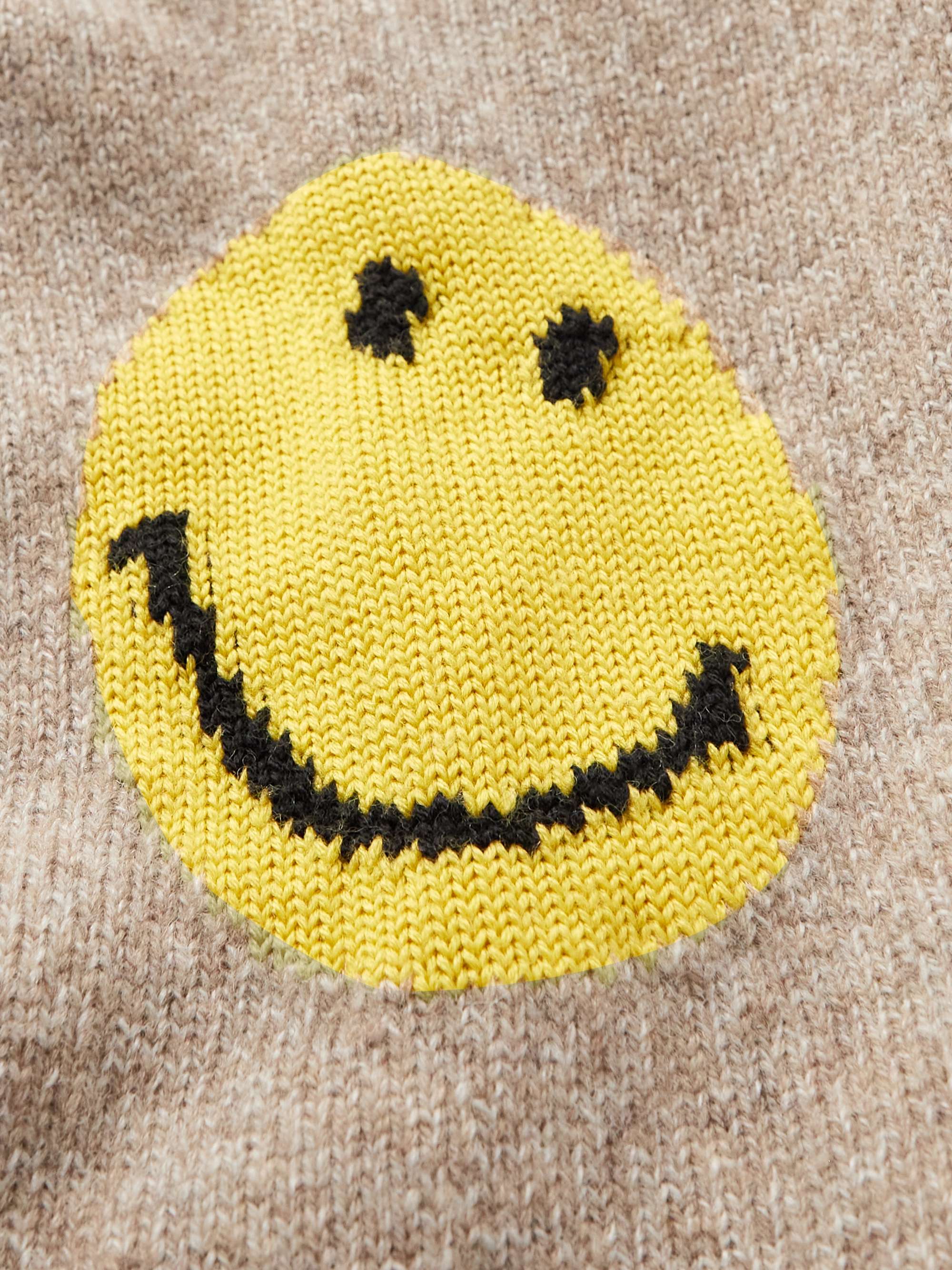 KAPITAL Distressed Intarsia Wool Sweater