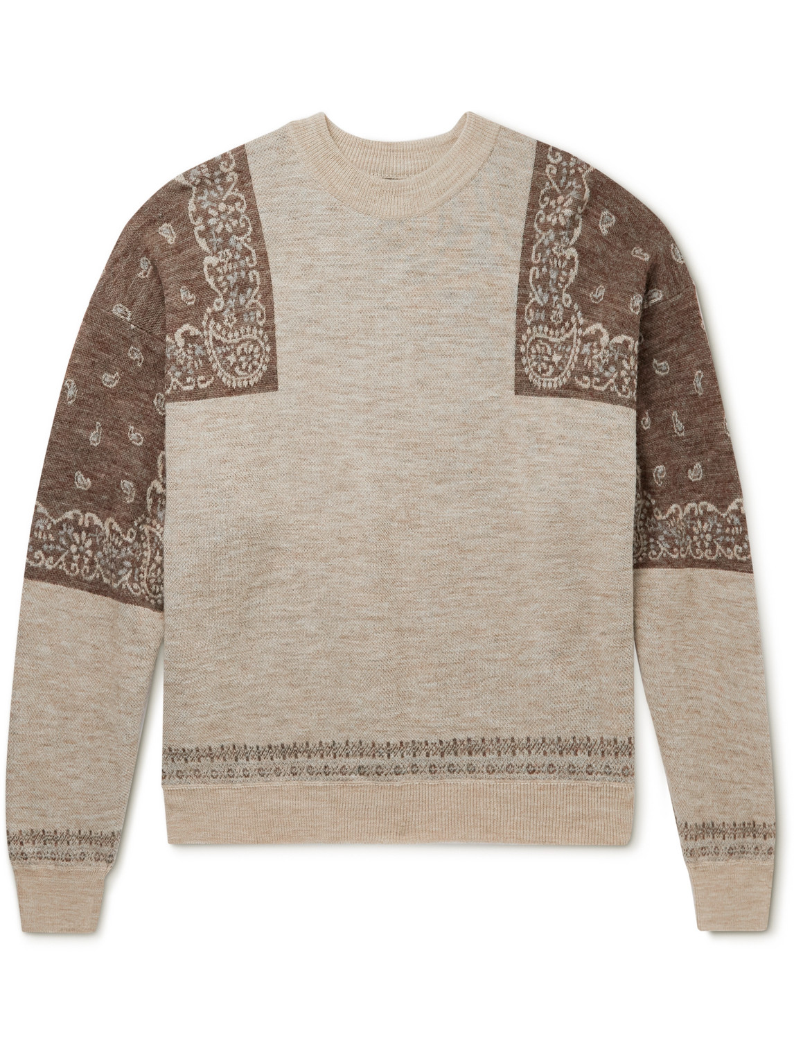 Kapital Wool-jacquard Sweater In Neutrals