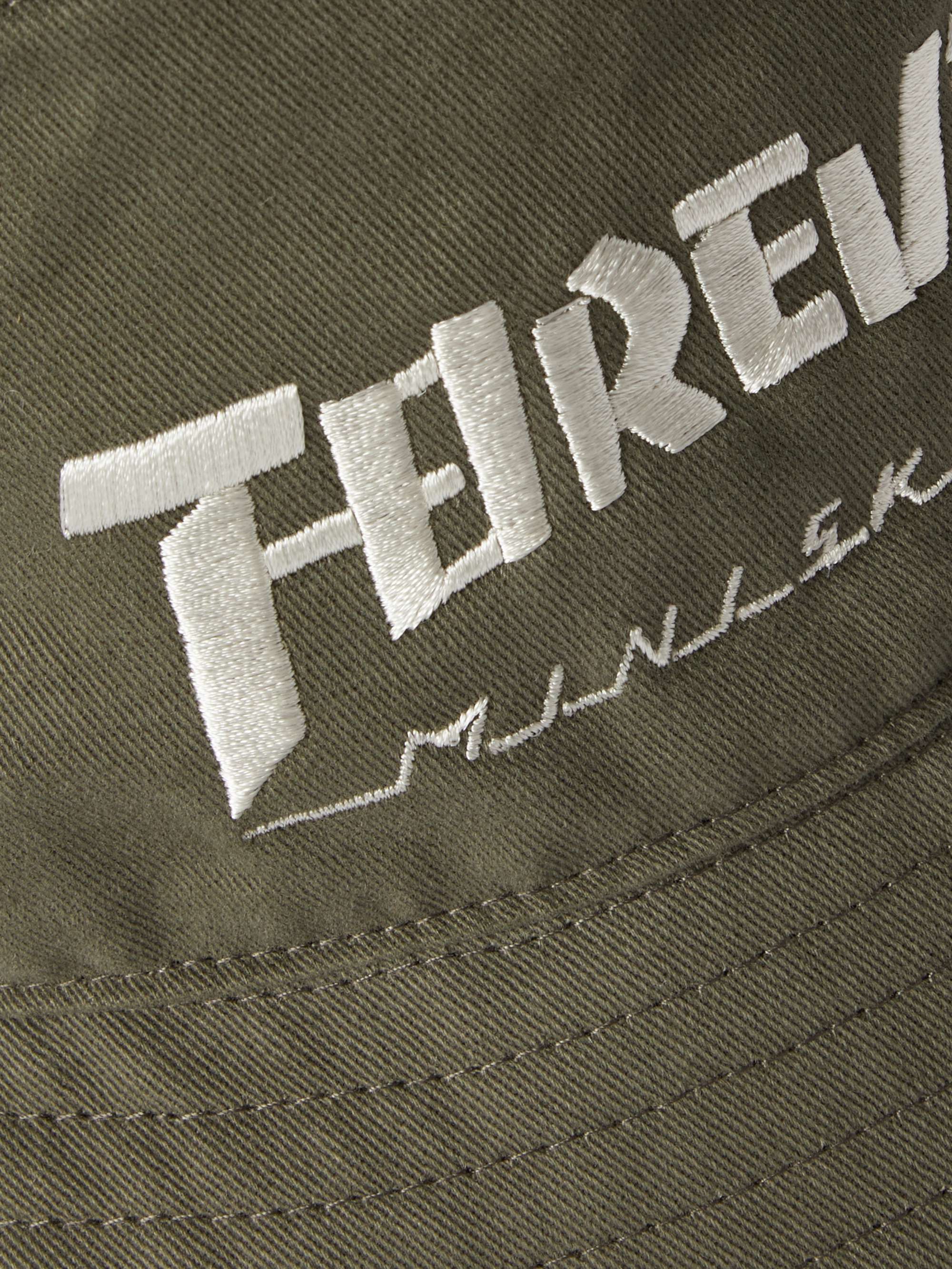 KAPITAL Embroidered Cotton-Twill Bucket Hat