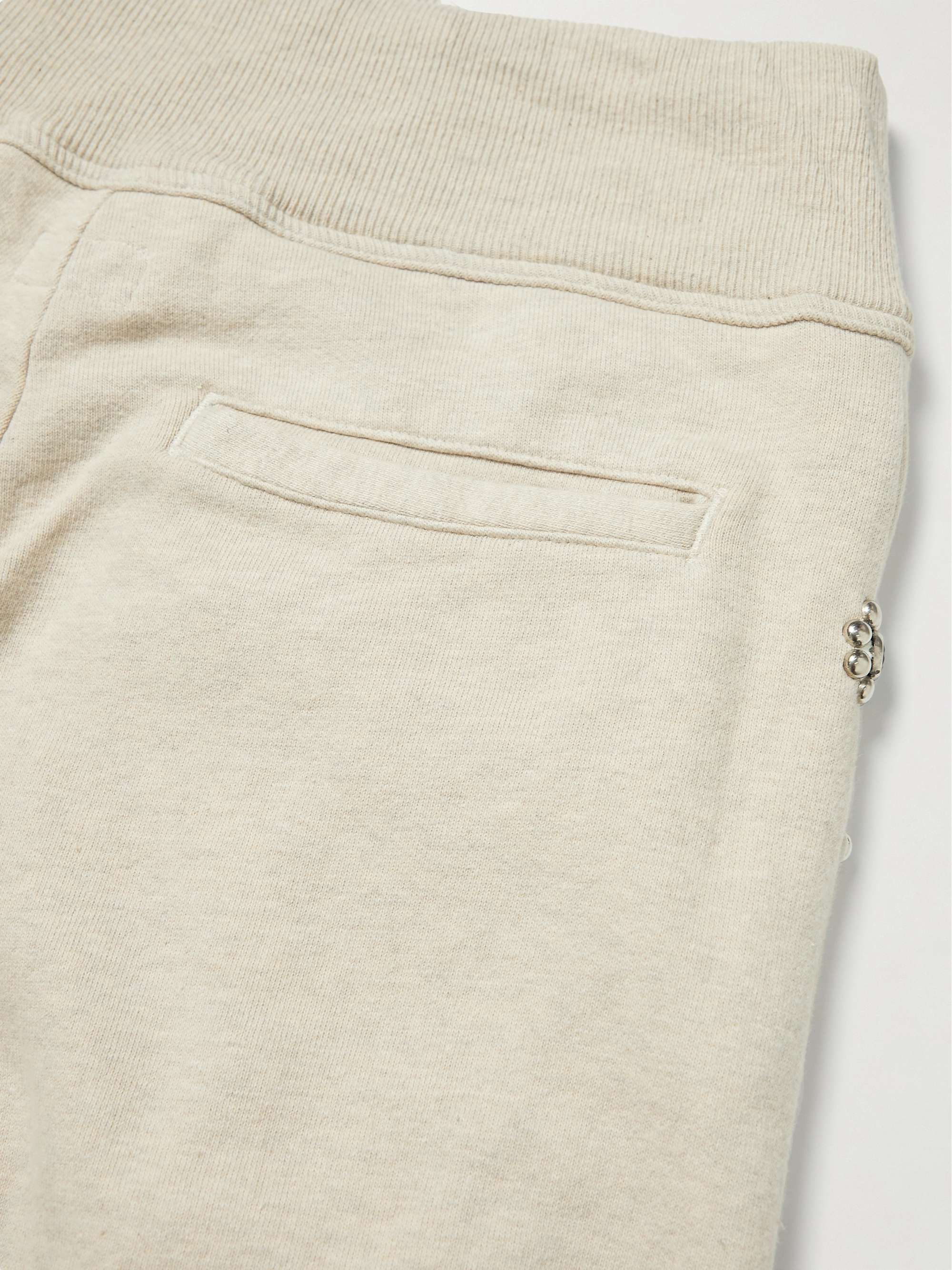 KAPITAL Tapered Embellished Cotton-Jersey Sweatpants
