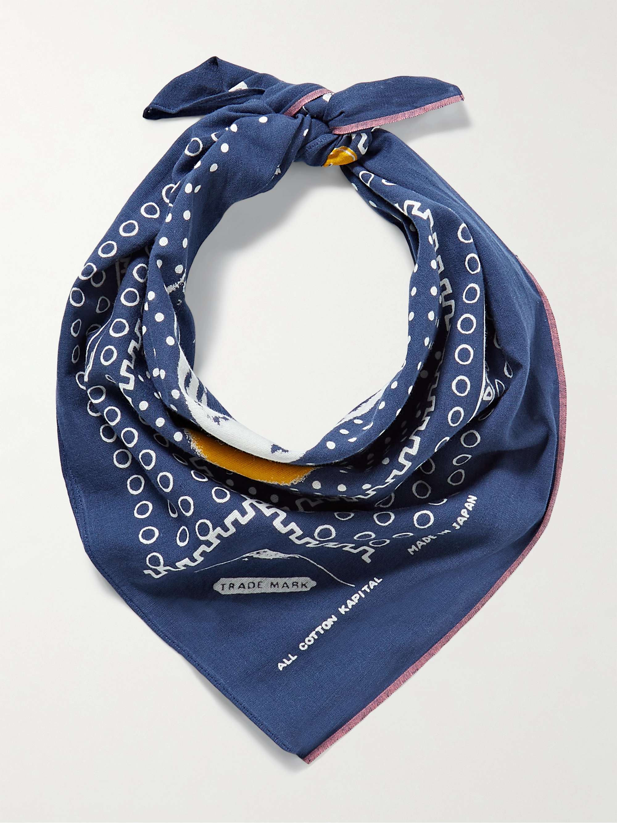 KAPITAL Printed Selvedge Cotton Bandana