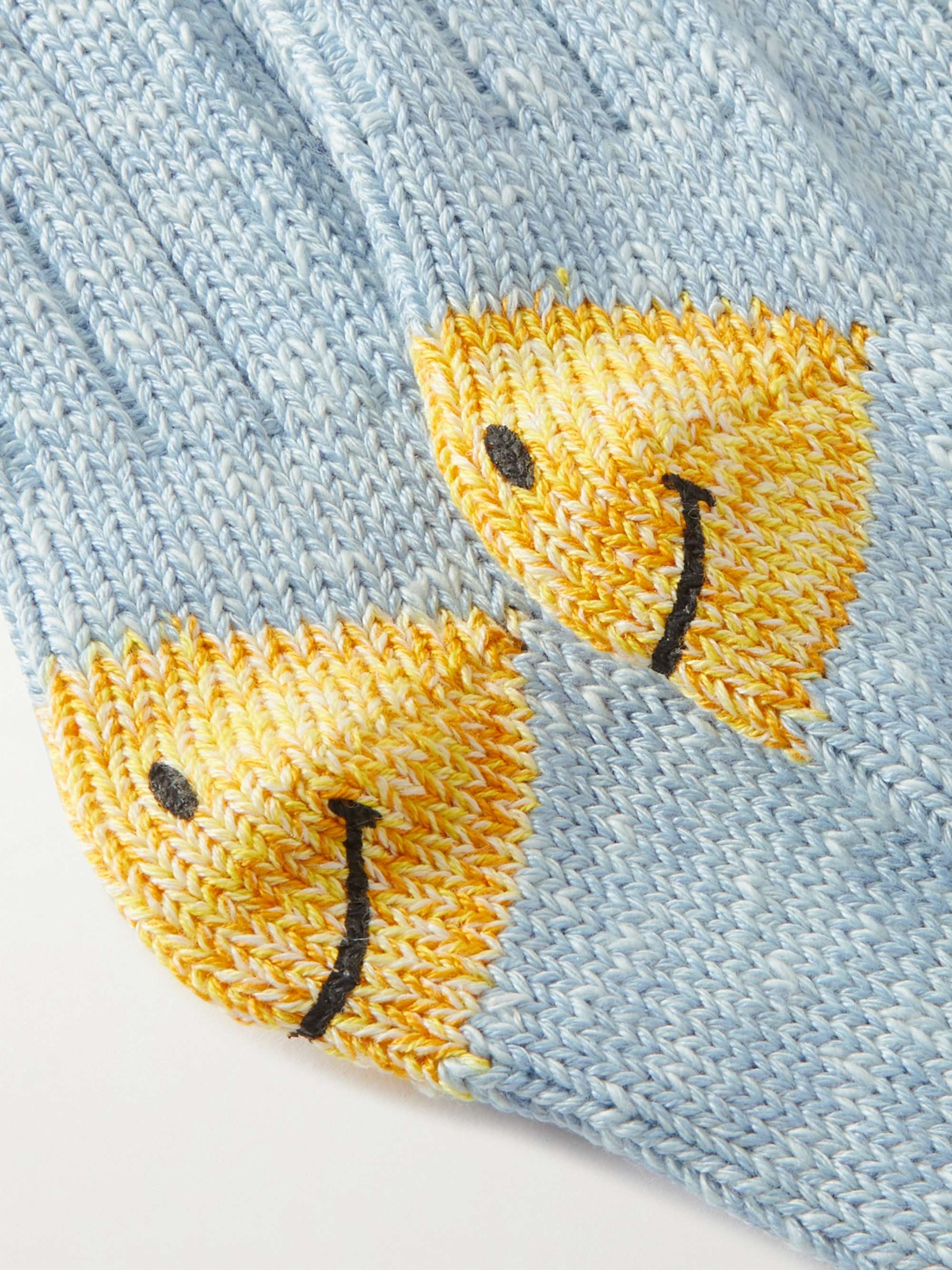 KAPITAL Intarsia Cotton-Blend Socks