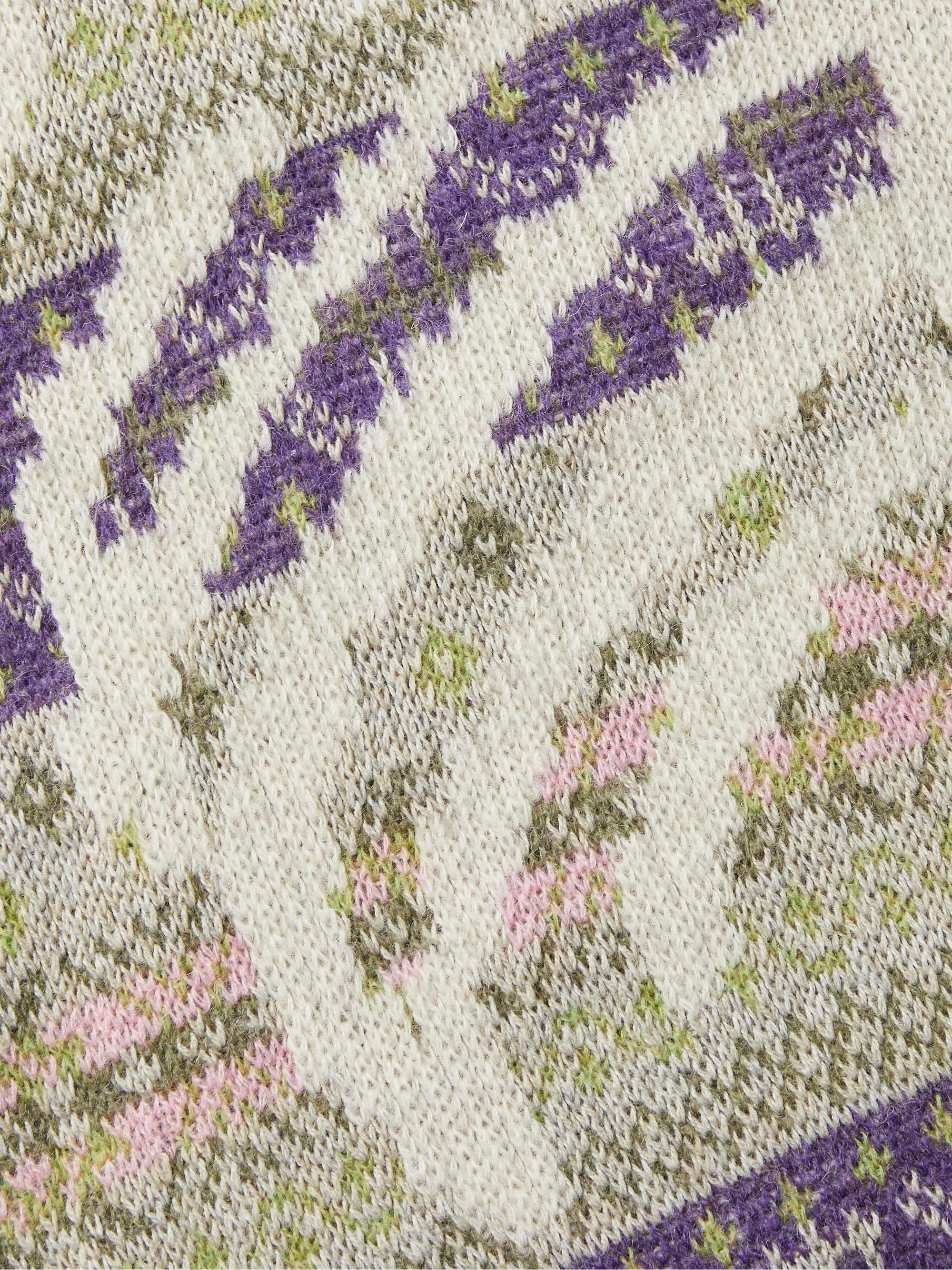 KAPITAL Intarsia Fair Isle Wool-Blend Sweater