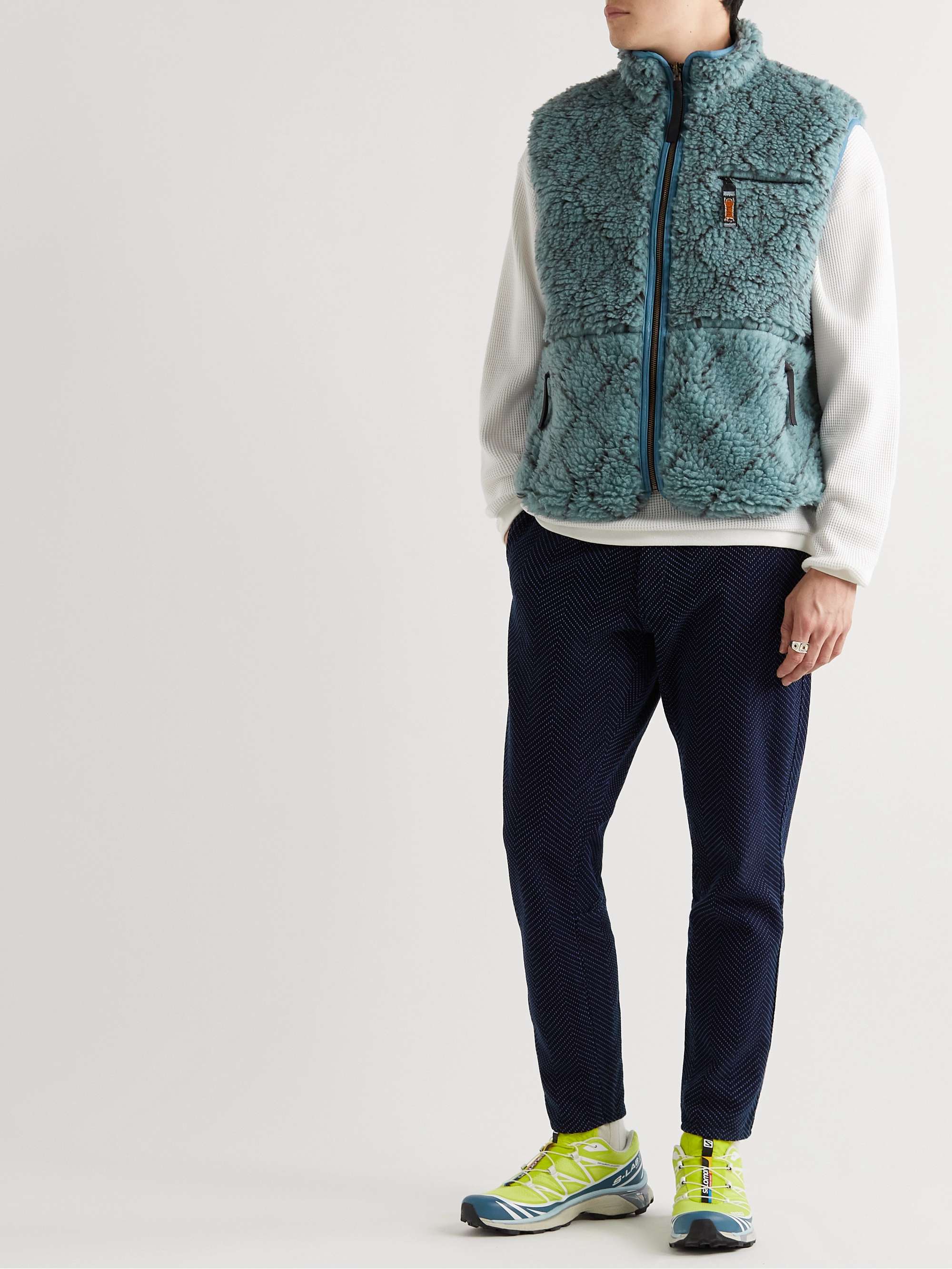 KAPITAL Do-Gi Boa Reversible Printed Fleece and Shell Gilet