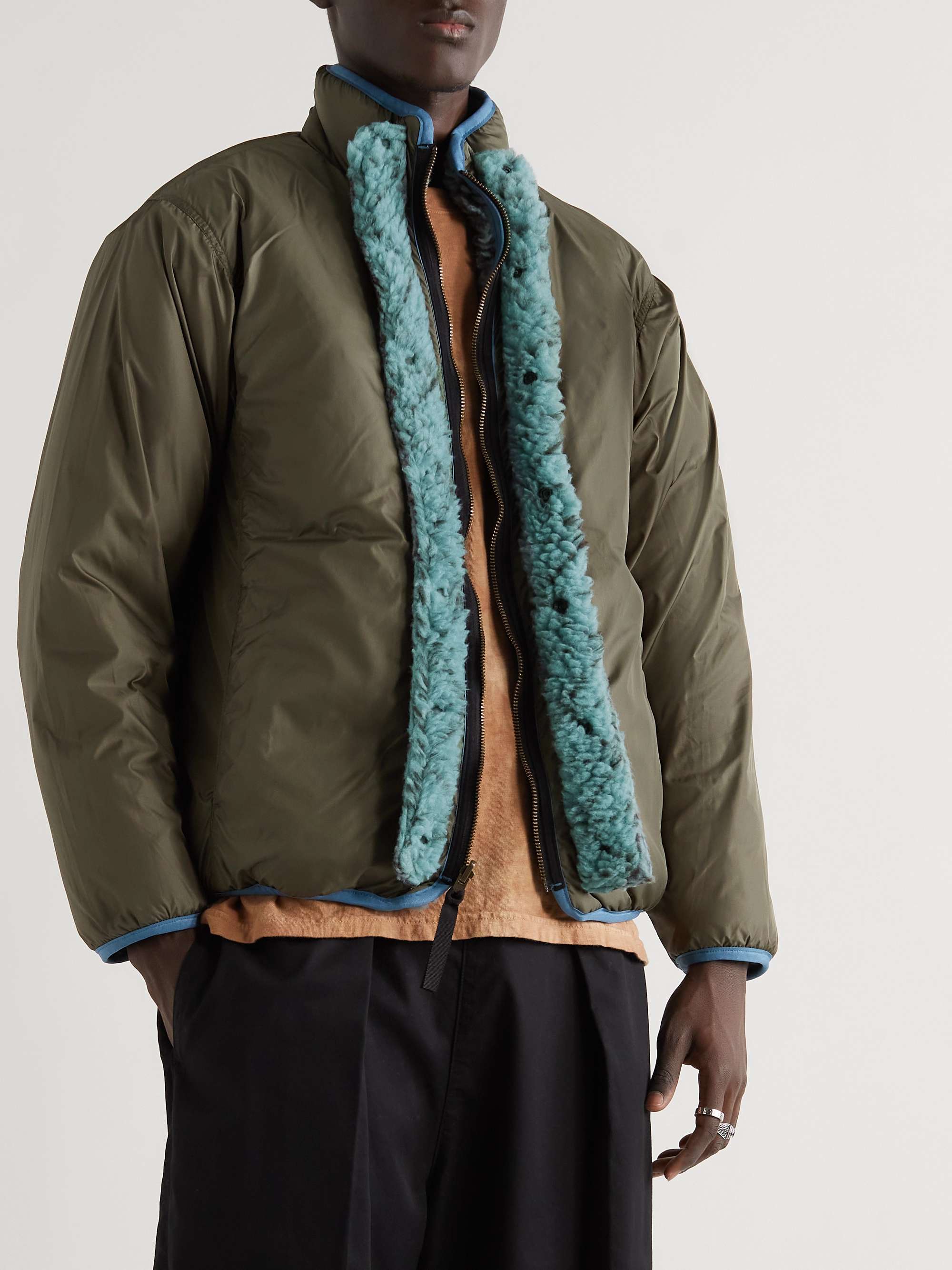 Do-Gi Boa Reversible Printed Fleece and Shell Bomber Jacket