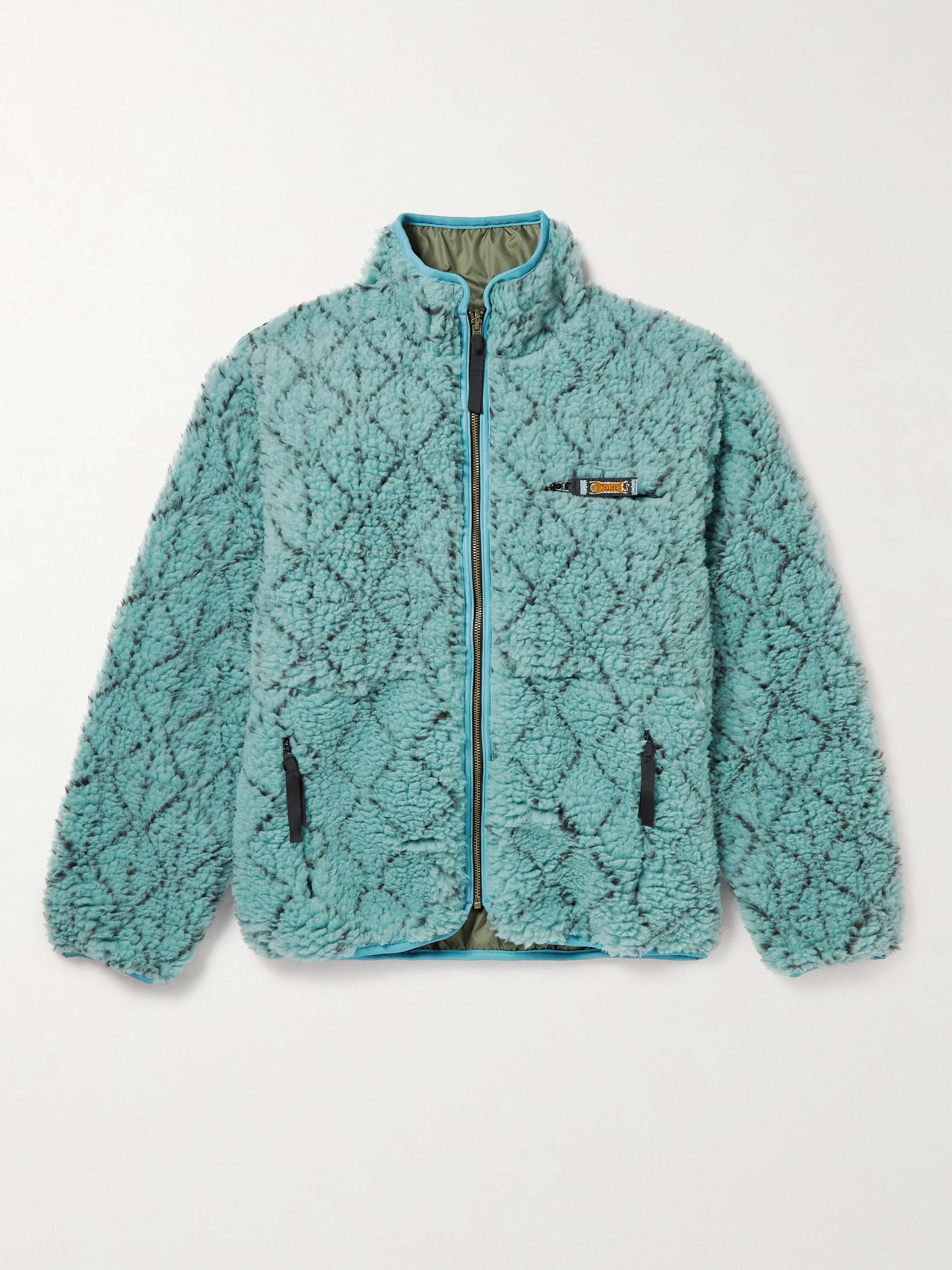 Do-Gi Boa Reversible Printed Fleece and Shell Bomber Jacket