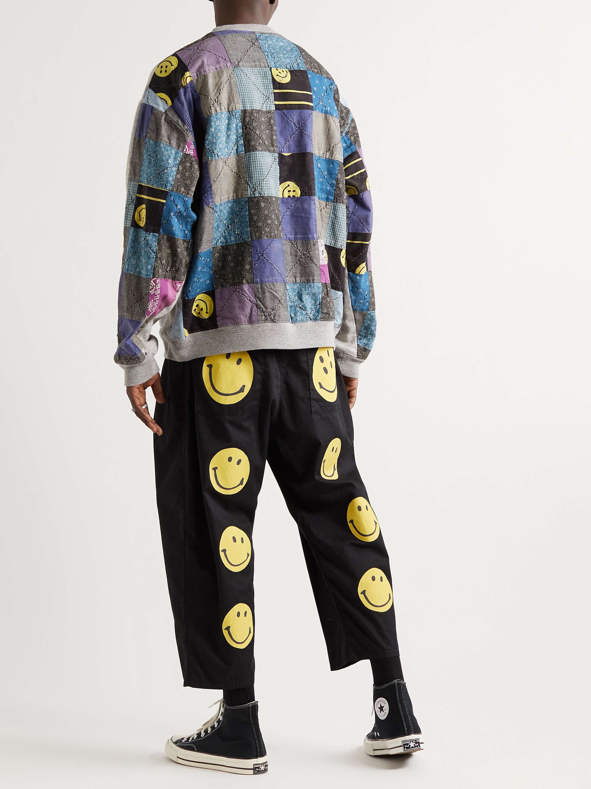 KAPITAL Patchwork Cotton-Jersey Sweatshirt
