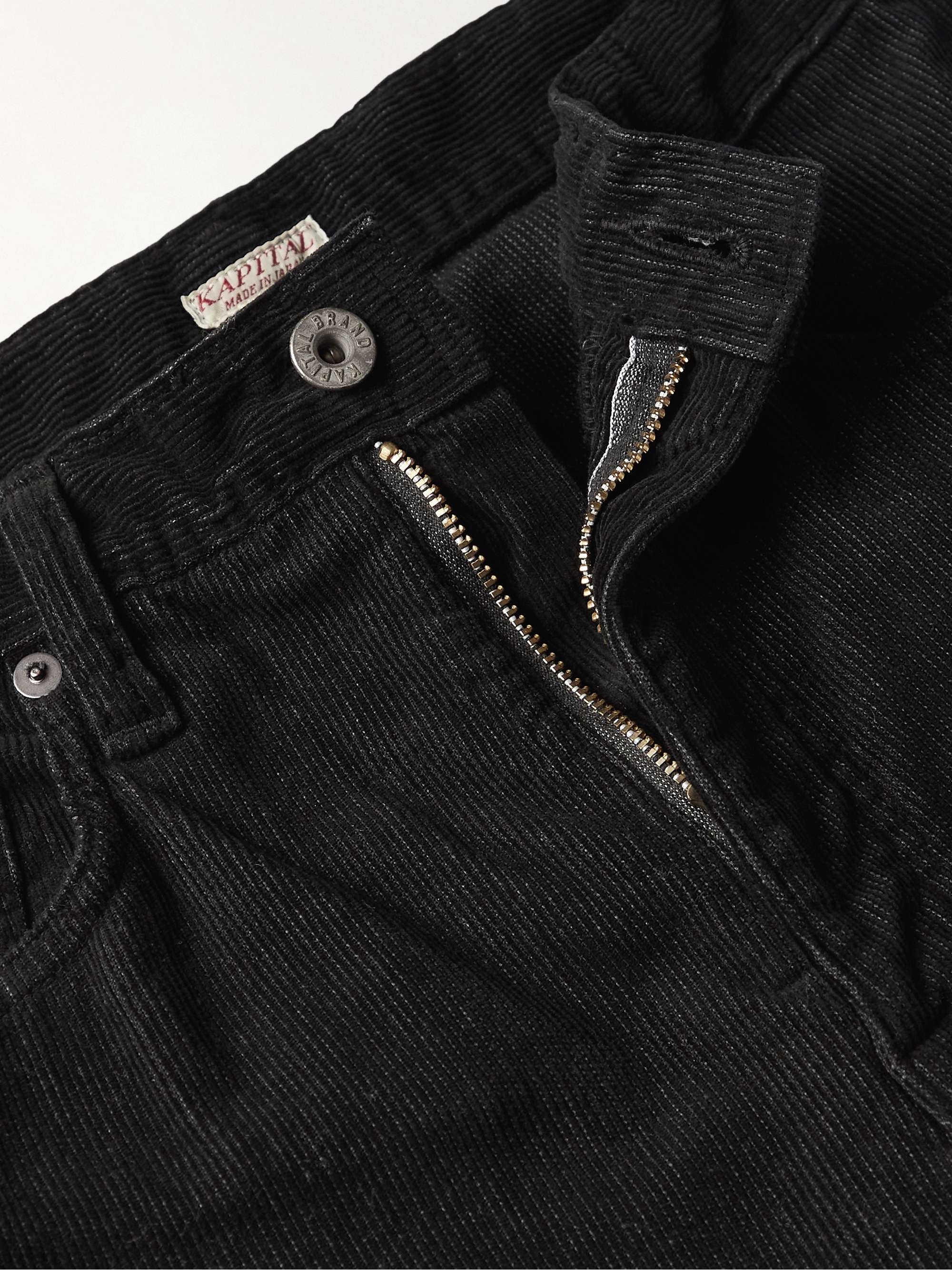 KAPITAL Straight-Leg Embellished Cotton-Blend Corduroy Trousers
