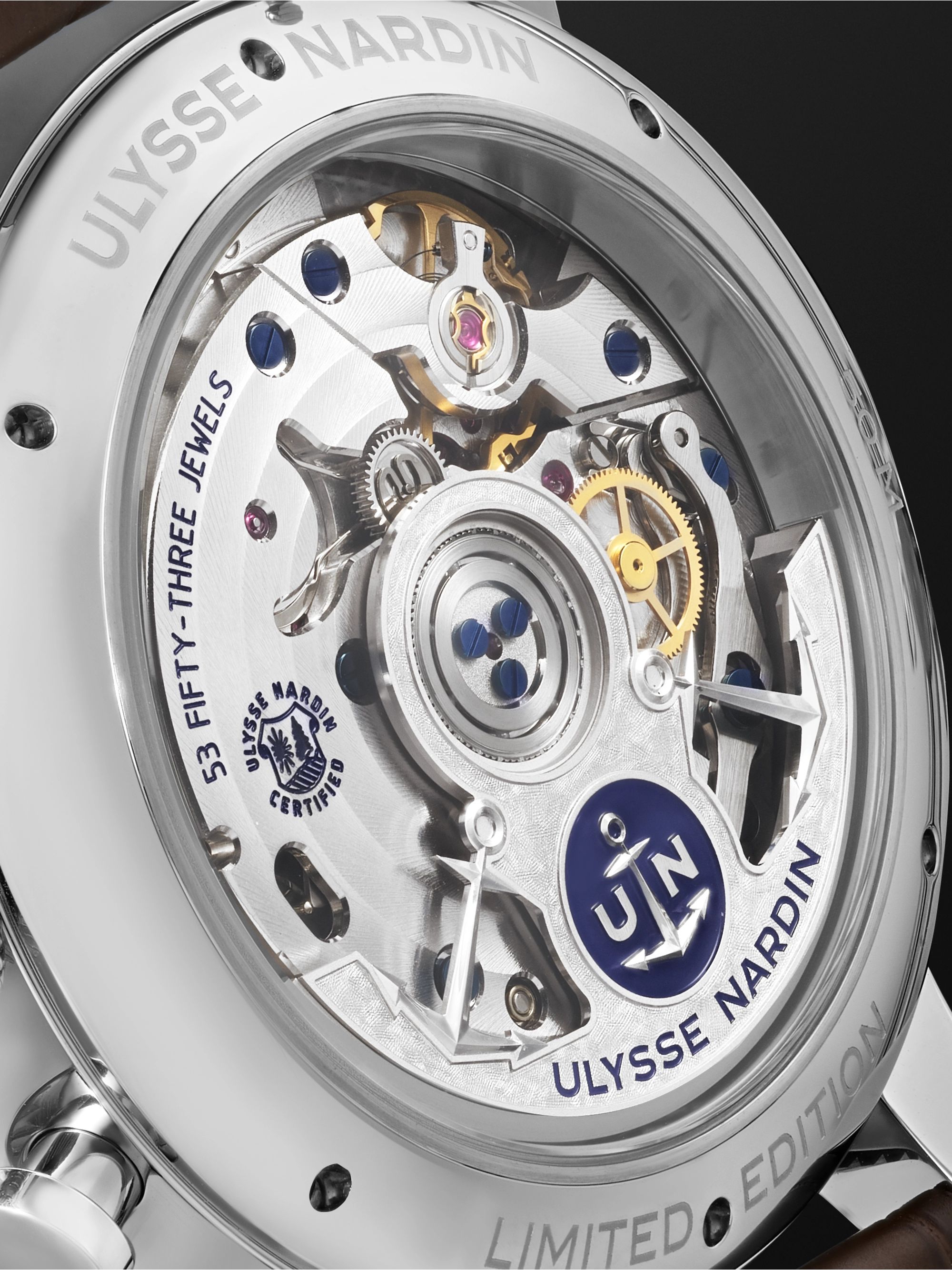 ULYSSE NARDIN Marine Torpilleur Annual Chronograph Limited Edition Automatic 44mm Stainless Steel and Croc-Effect Leather Watch, Ref. No. 1533-320LE-0A-175/1A