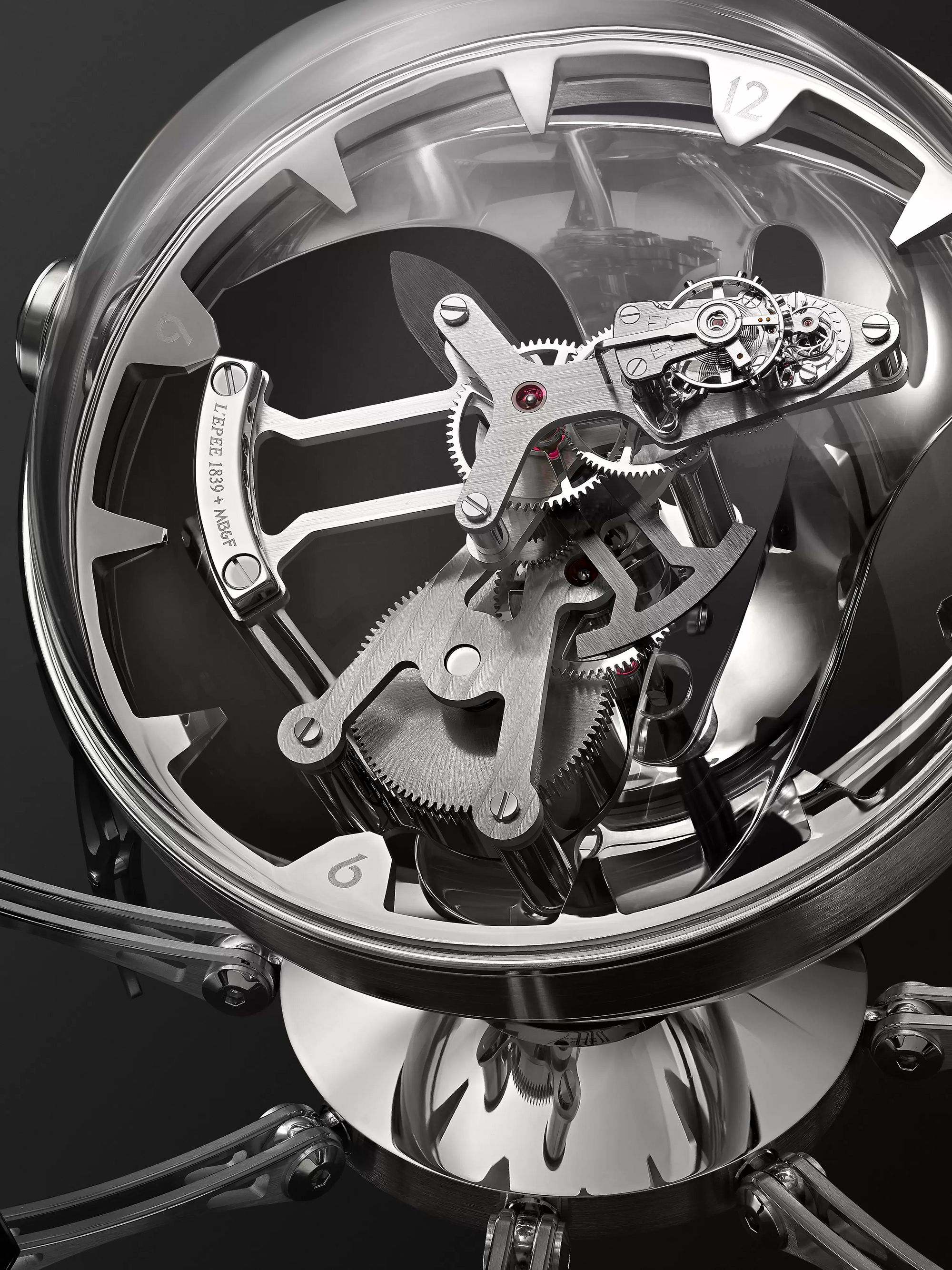 MB&F + L'Epée 1839 Octopod Hand-Wound Stainless Steel, Nickel and Palladium-Plated Table Clock, Ref. No. 11.6000/201