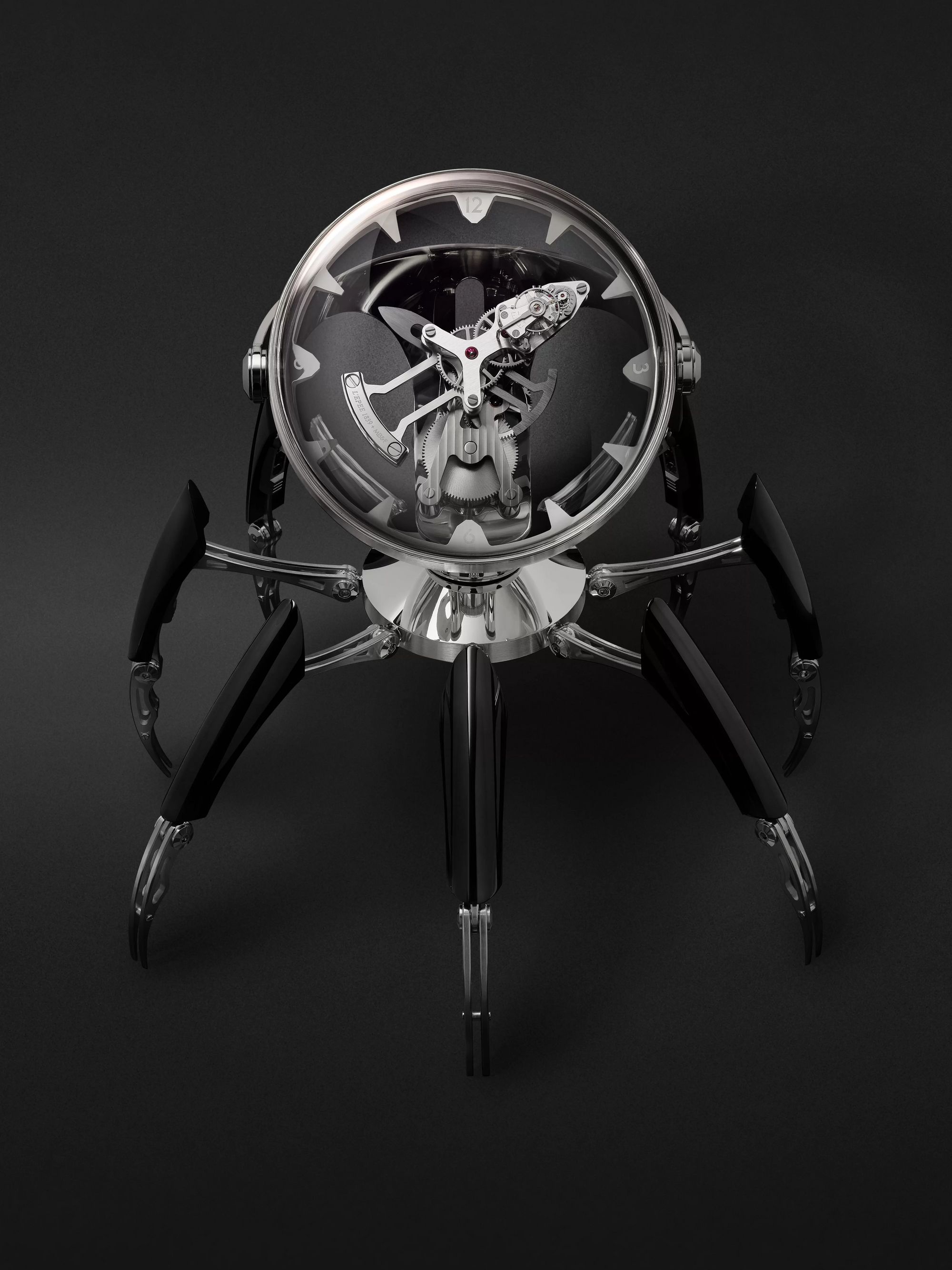 MB&F + L'Epée 1839 Octopod Hand-Wound Stainless Steel, Nickel and Palladium-Plated Table Clock, Ref. No. 11.6000/201