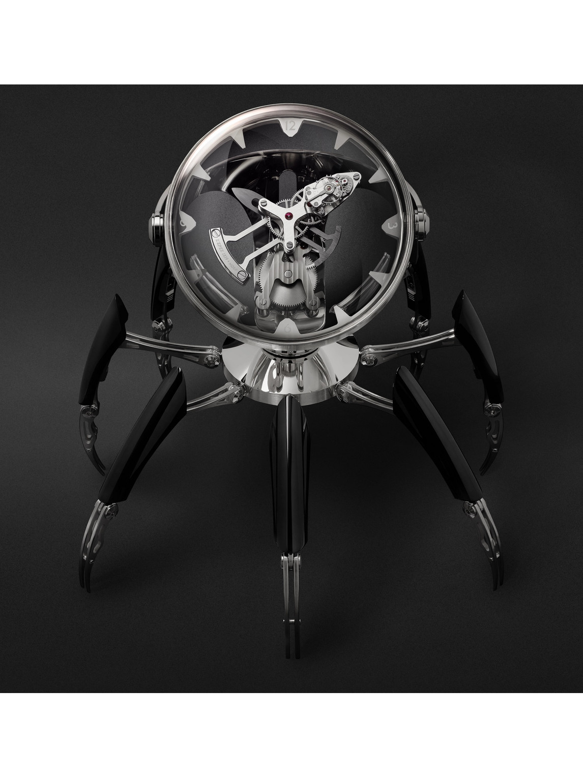 MB&F – L’Epée 1839 Octopod Hand-Wound Stainless Steel, Nickel and Palladium-Plated Table Clock, Ref. No. 11.6000/201