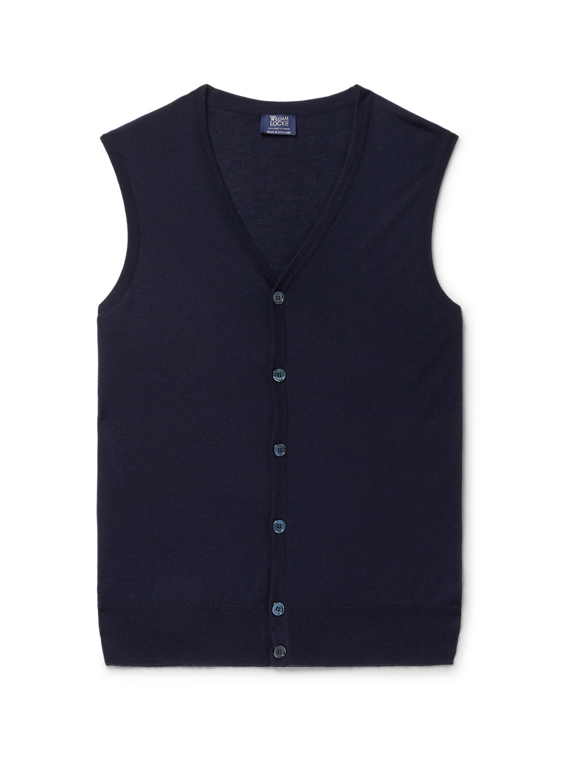 William Lockie Cashmere Sweater Vest In Blue