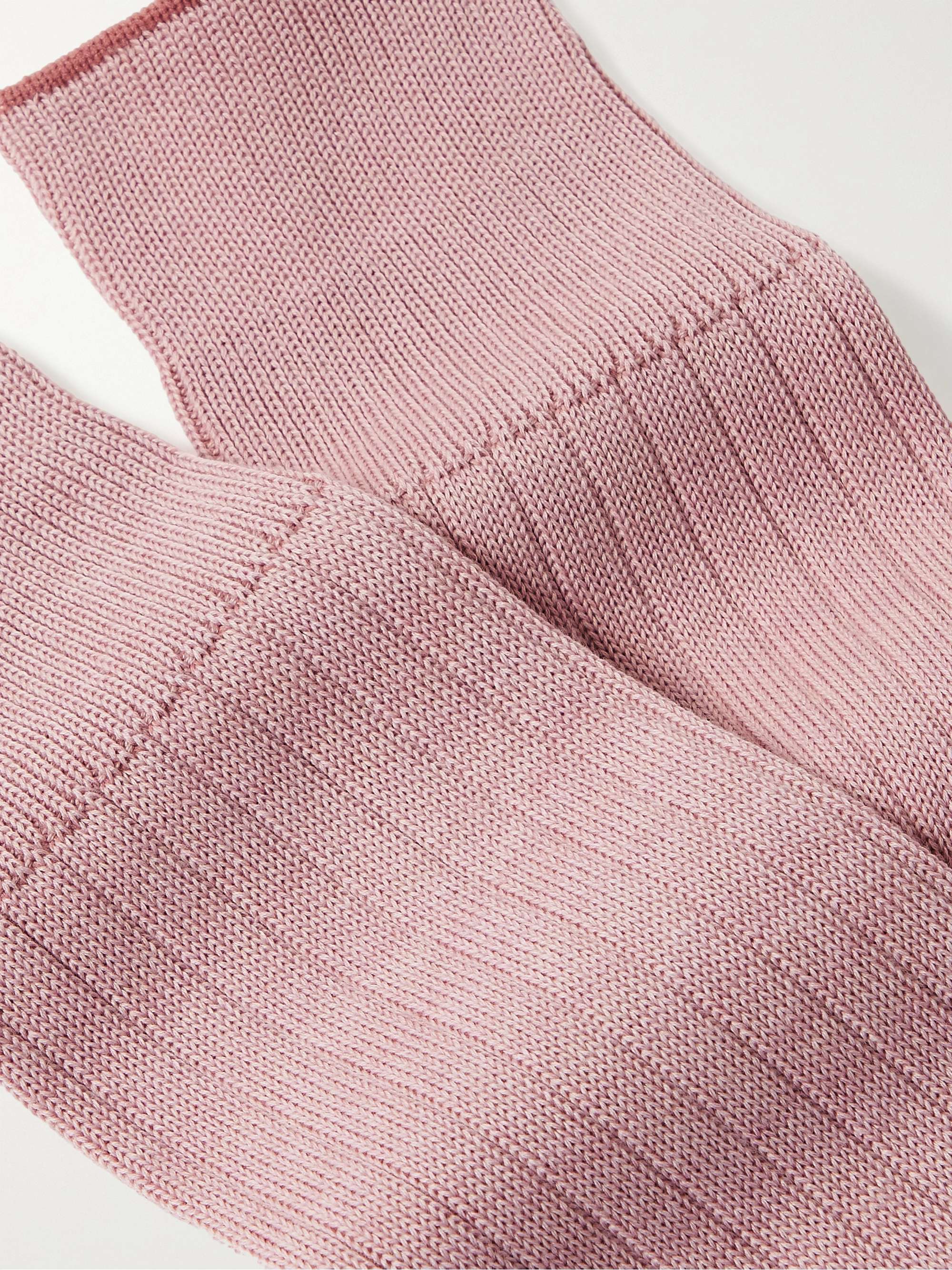 MR P. Ribbed Cotton-Blend Socks