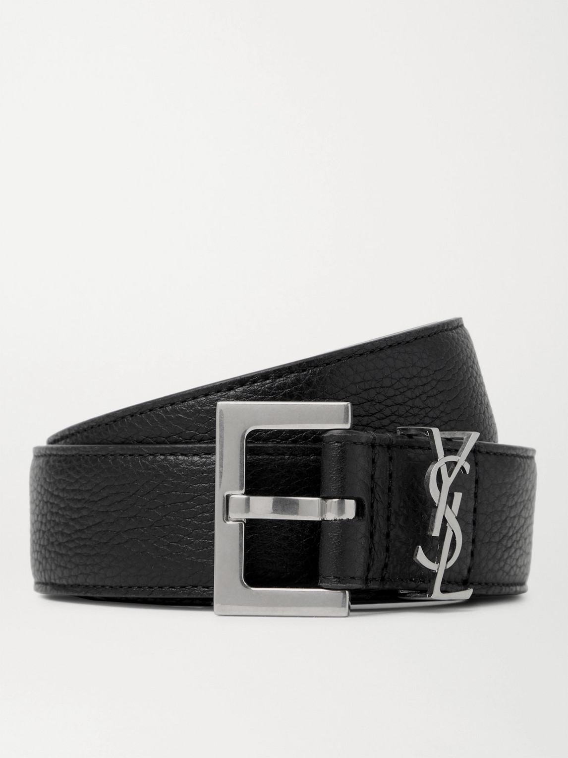 Saint Laurent 3cm Full-Grain Leather Belt - Men