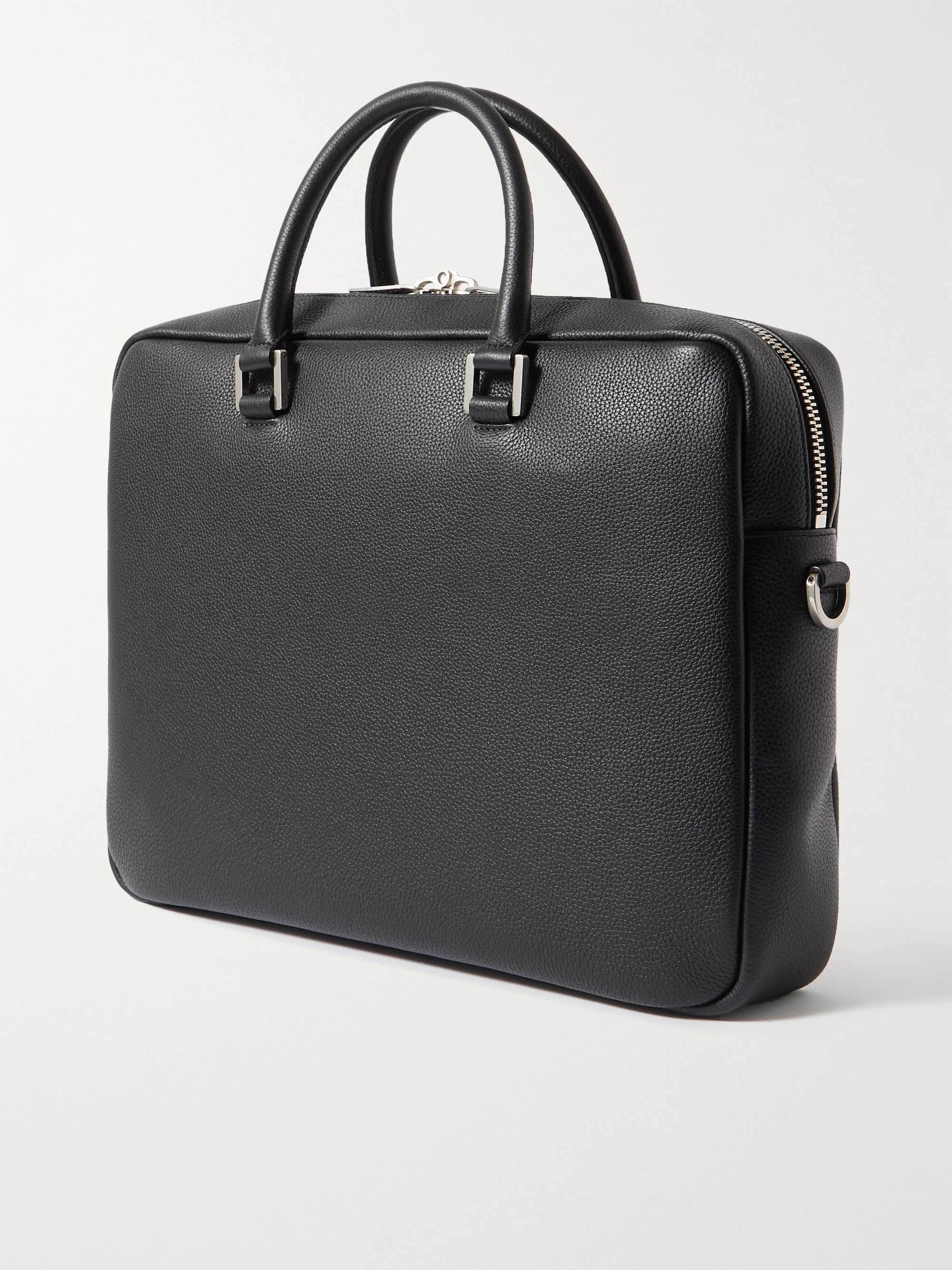 SAINT LAURENT Full-Grain Leather Briefcase
