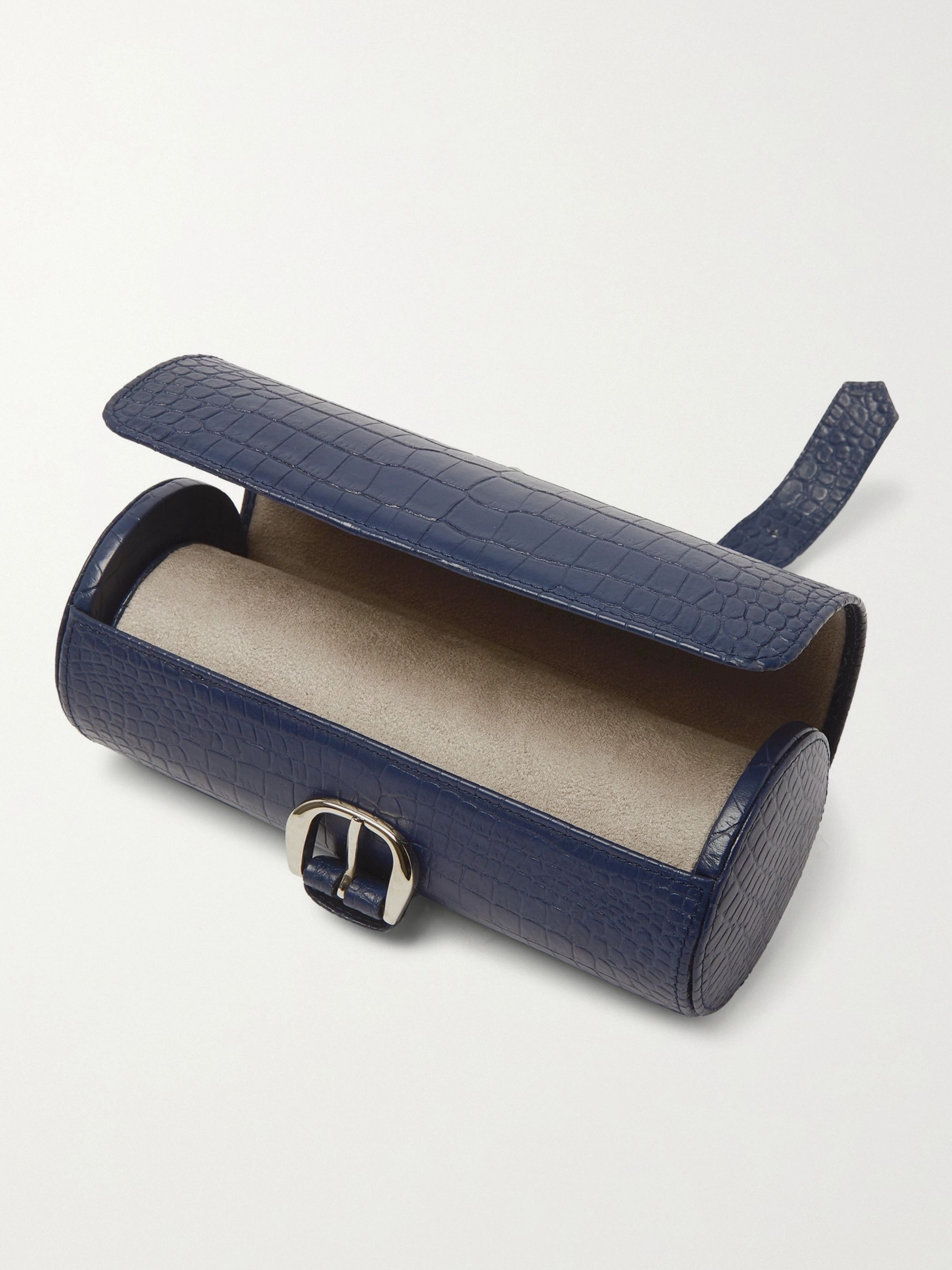 RAPPORT LONDON Croc-Effect Leather Watch Roll
