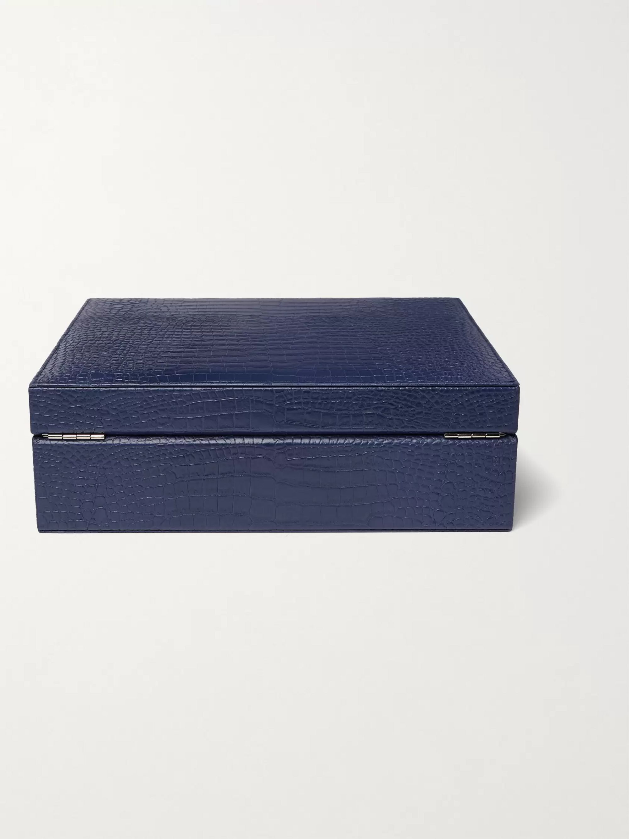 RAPPORT LONDON Croc-Effect Leather Watch Box