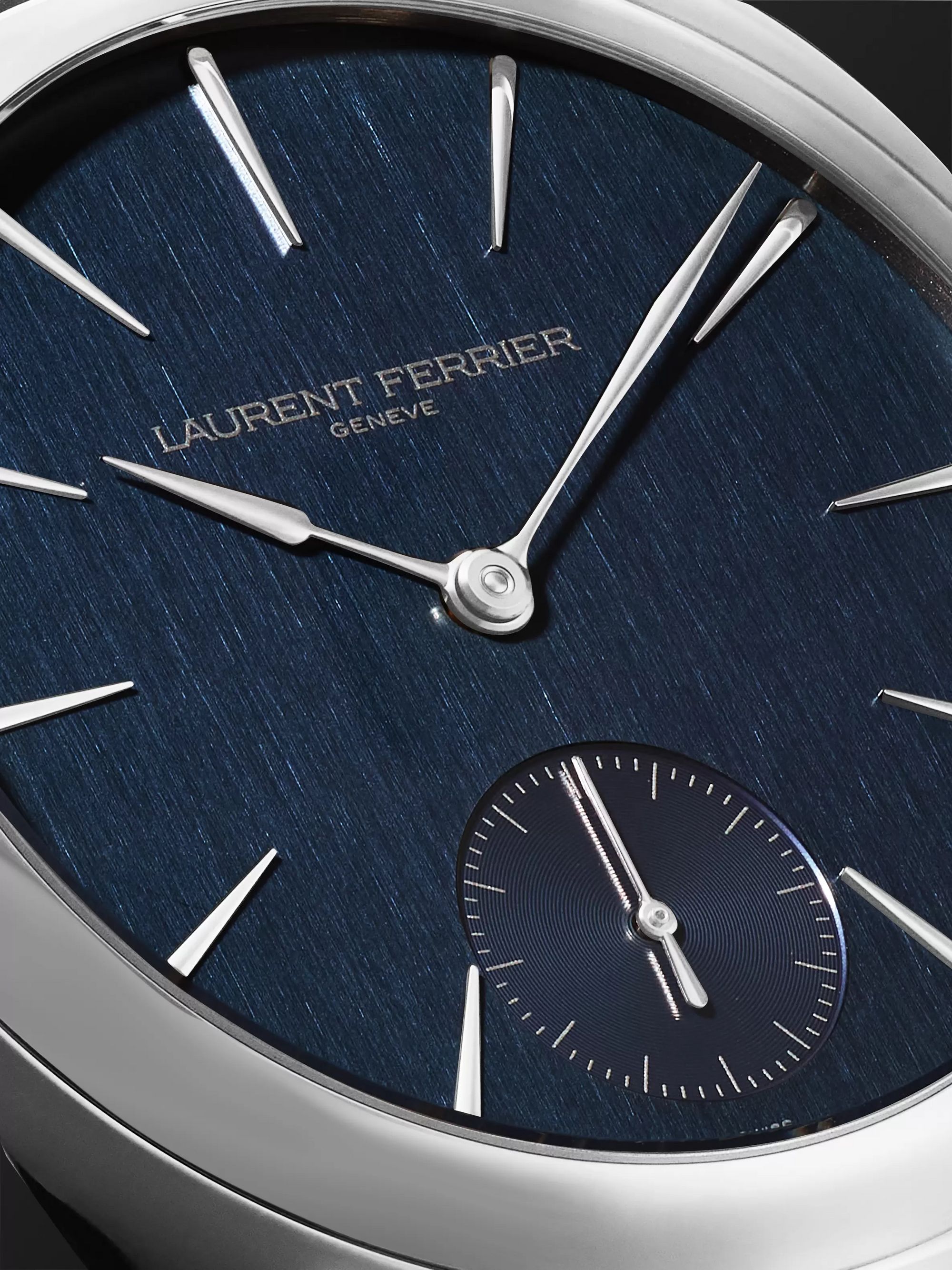 LAURENT FERRIER Square Automatic 41mm Stainless Steel and Leather Watch, Ref. No. LCF013.AC.CG2.1