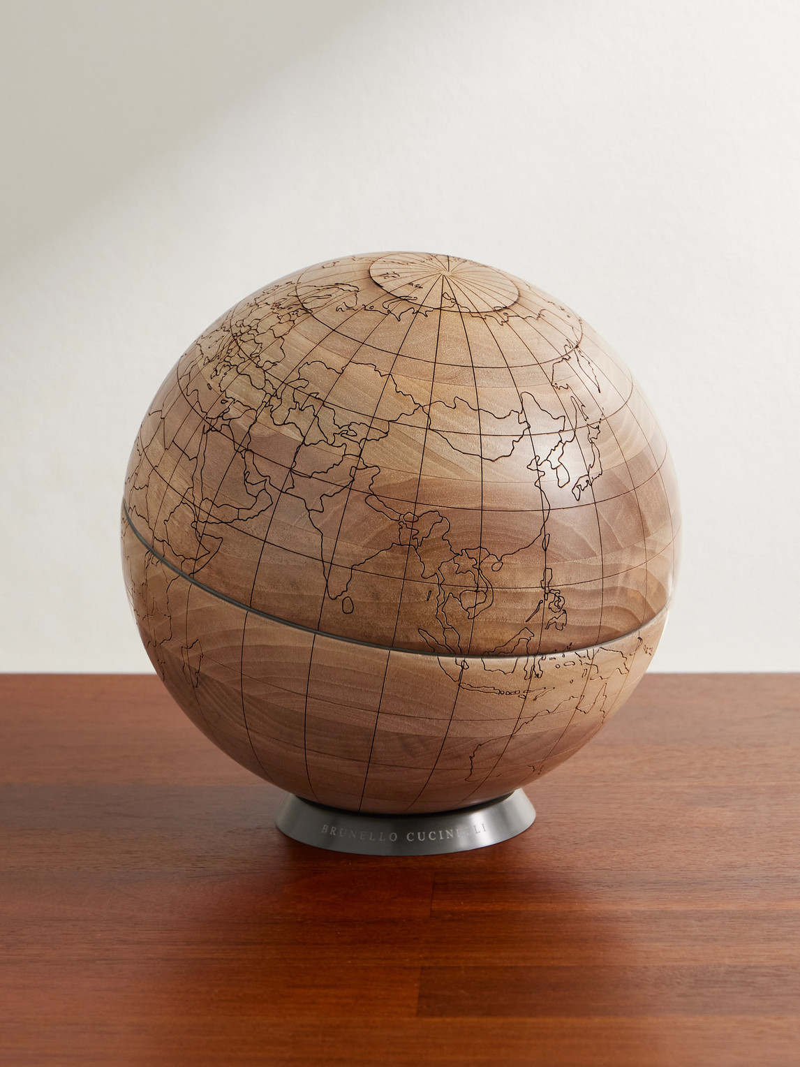 Brunello Cucinelli Walnut Wood And Krion Globe