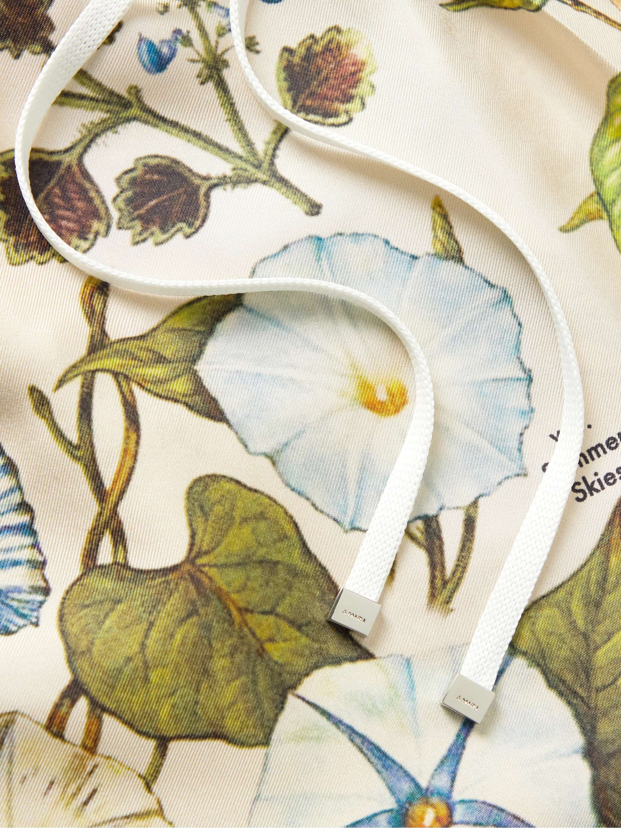 AMIRI Printed Silk-Twill Drawstring Shorts