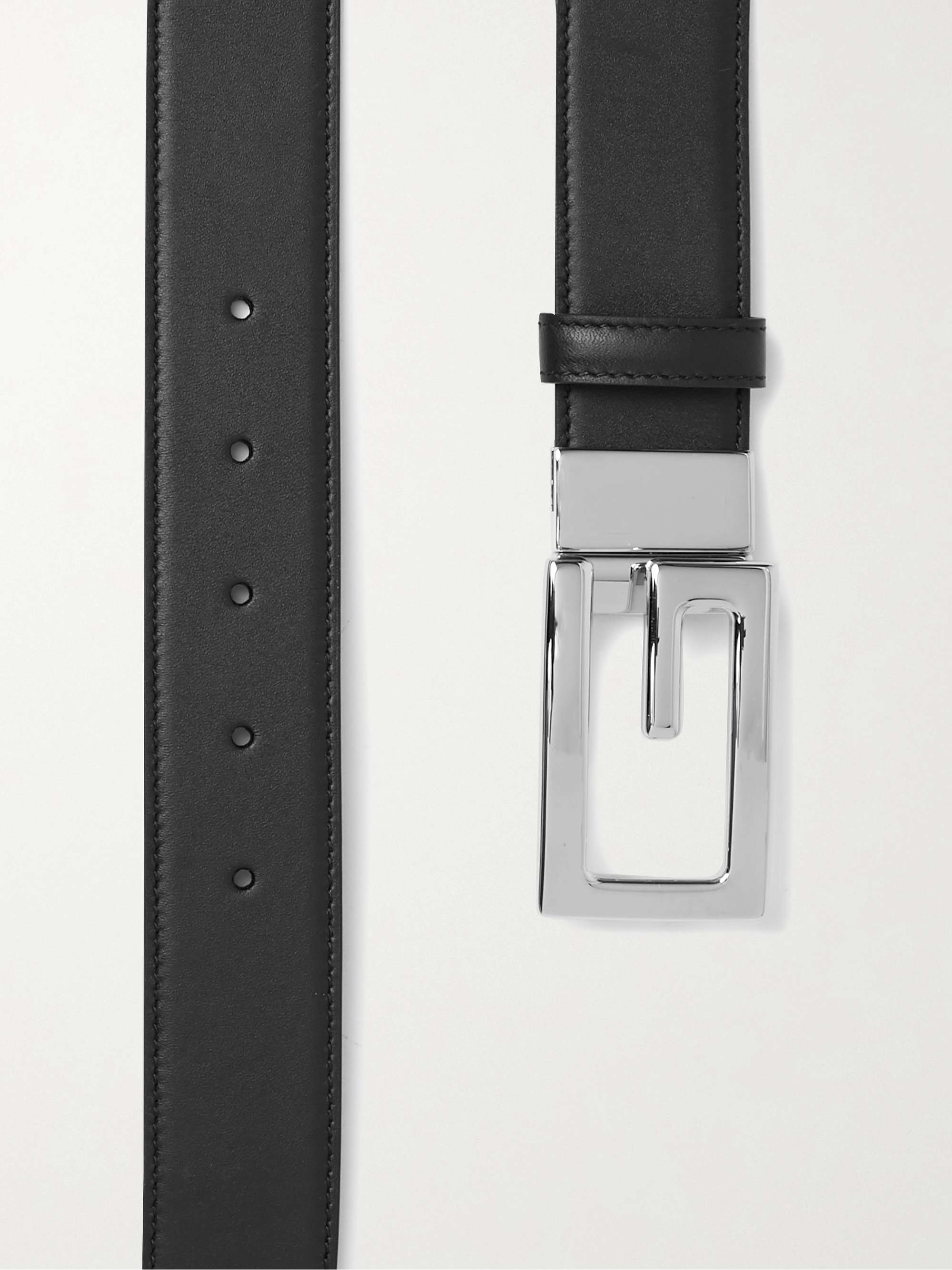 Square G Reversible Leather Belt in Brown - Gucci