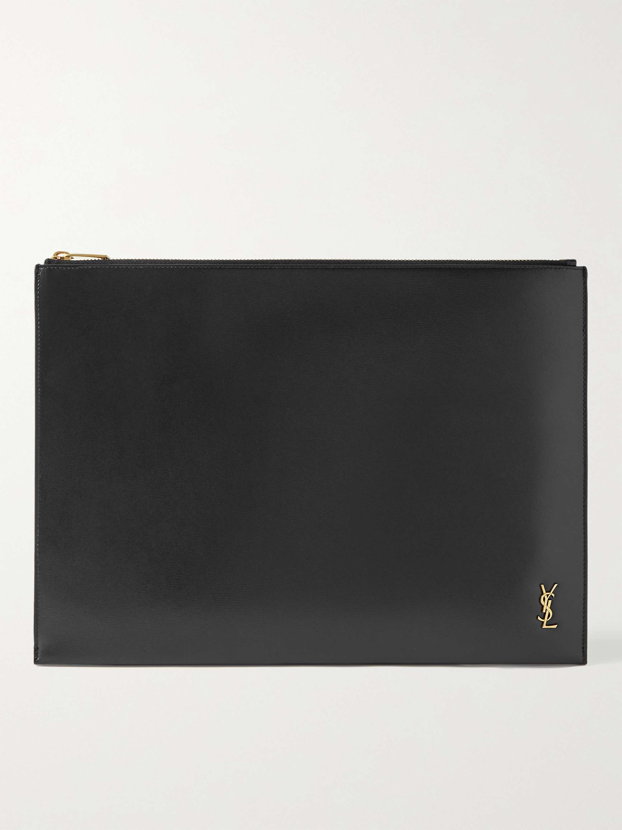 SAINT LAURENT Logo-Appliquéd Leather Document Holder for Men | MR
