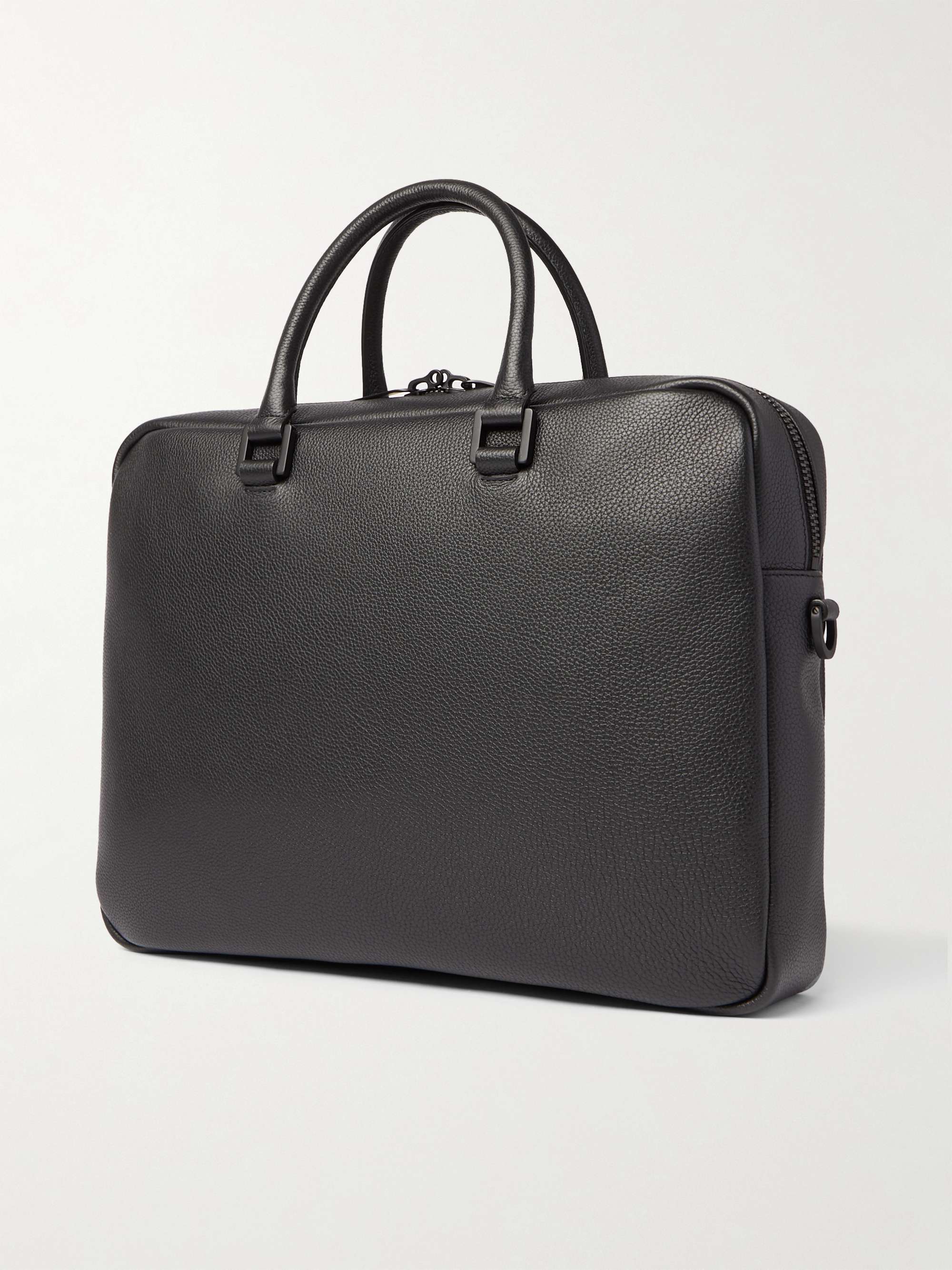 SAINT LAURENT Sac de Jour Full-Grain Leather Briefcase