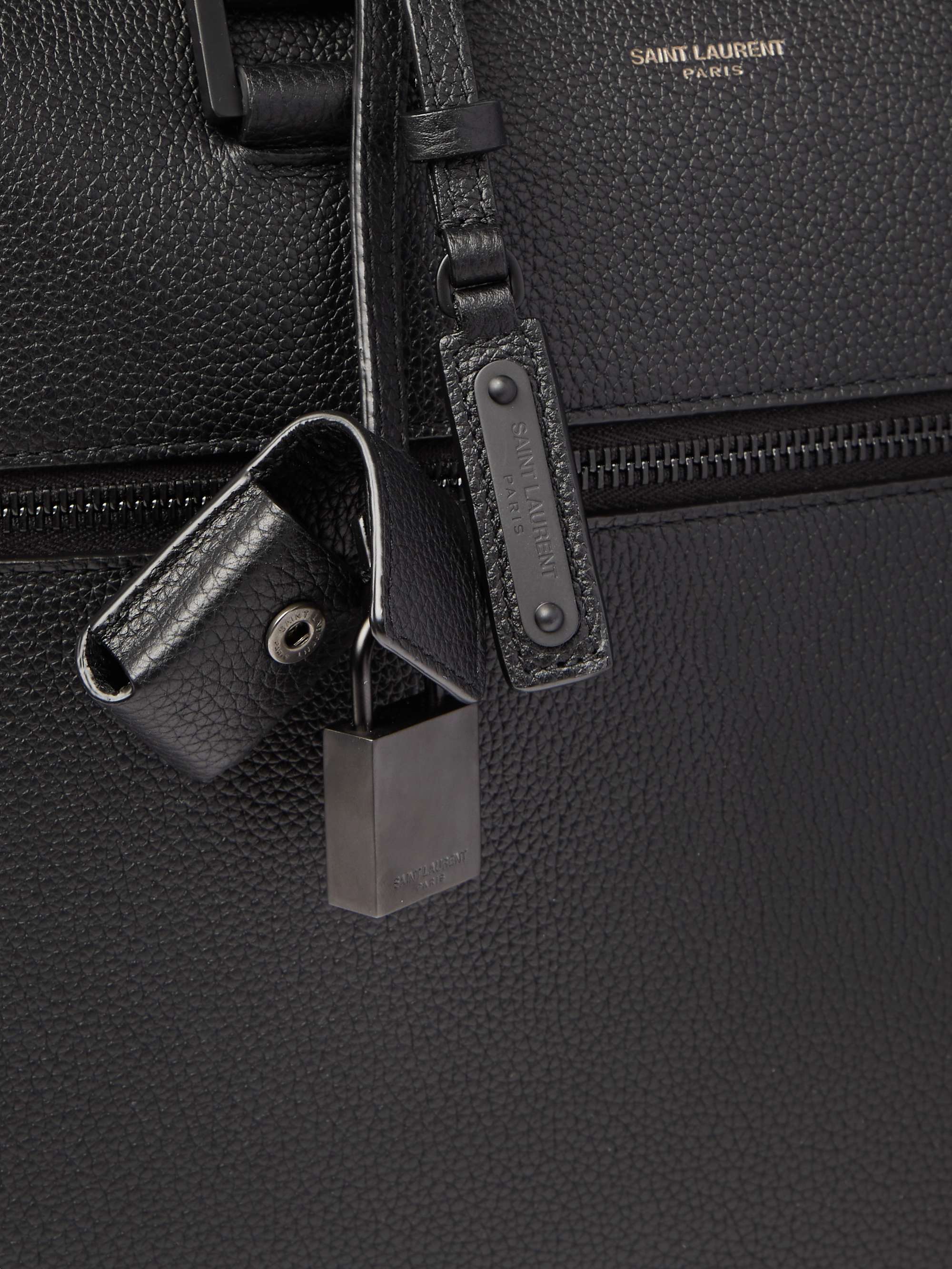 SAINT LAURENT Sac de Jour Full-Grain Leather Briefcase