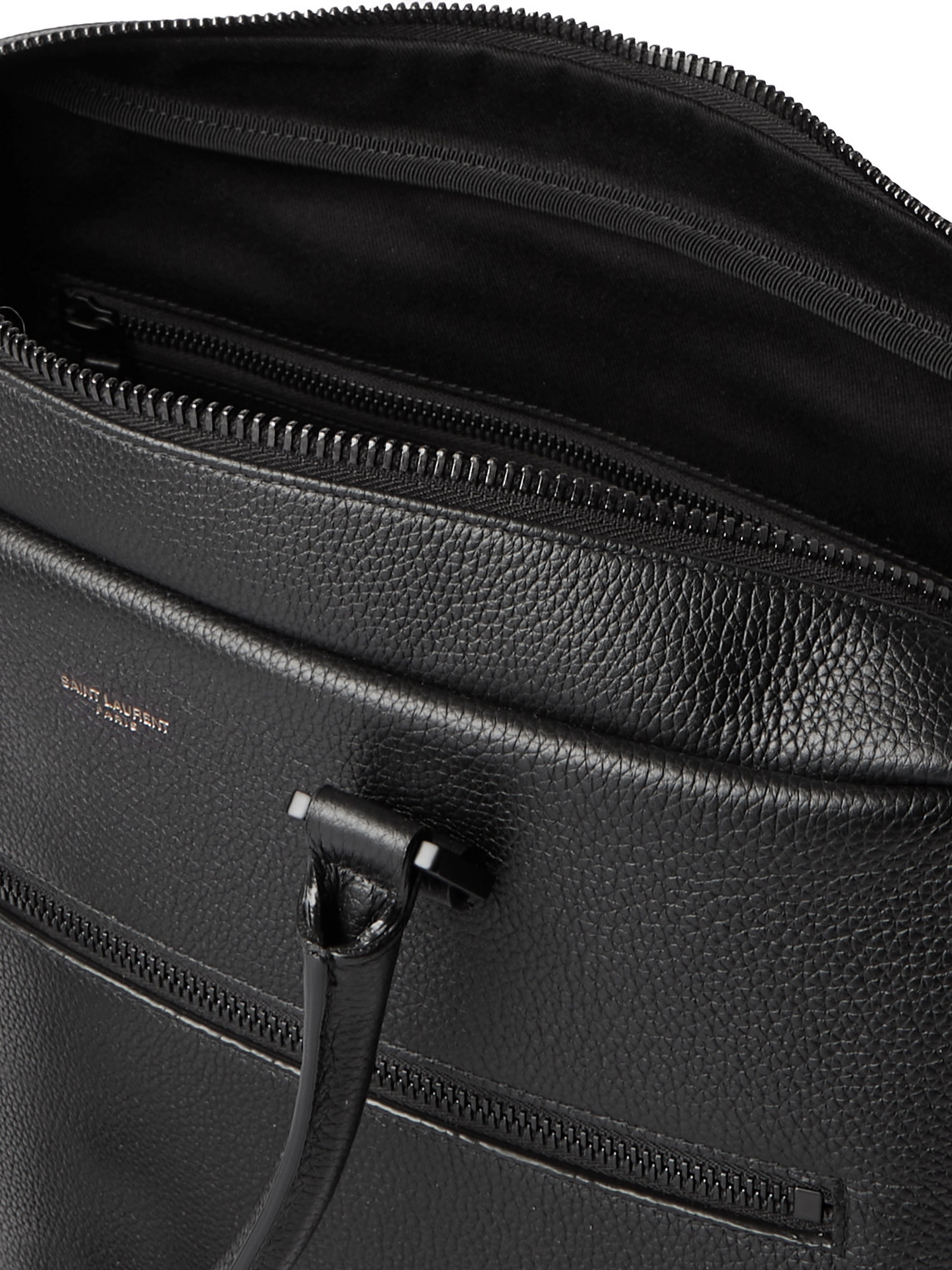 Shop Saint Laurent Sac De Jour Full-grain Leather Briefcase In Black