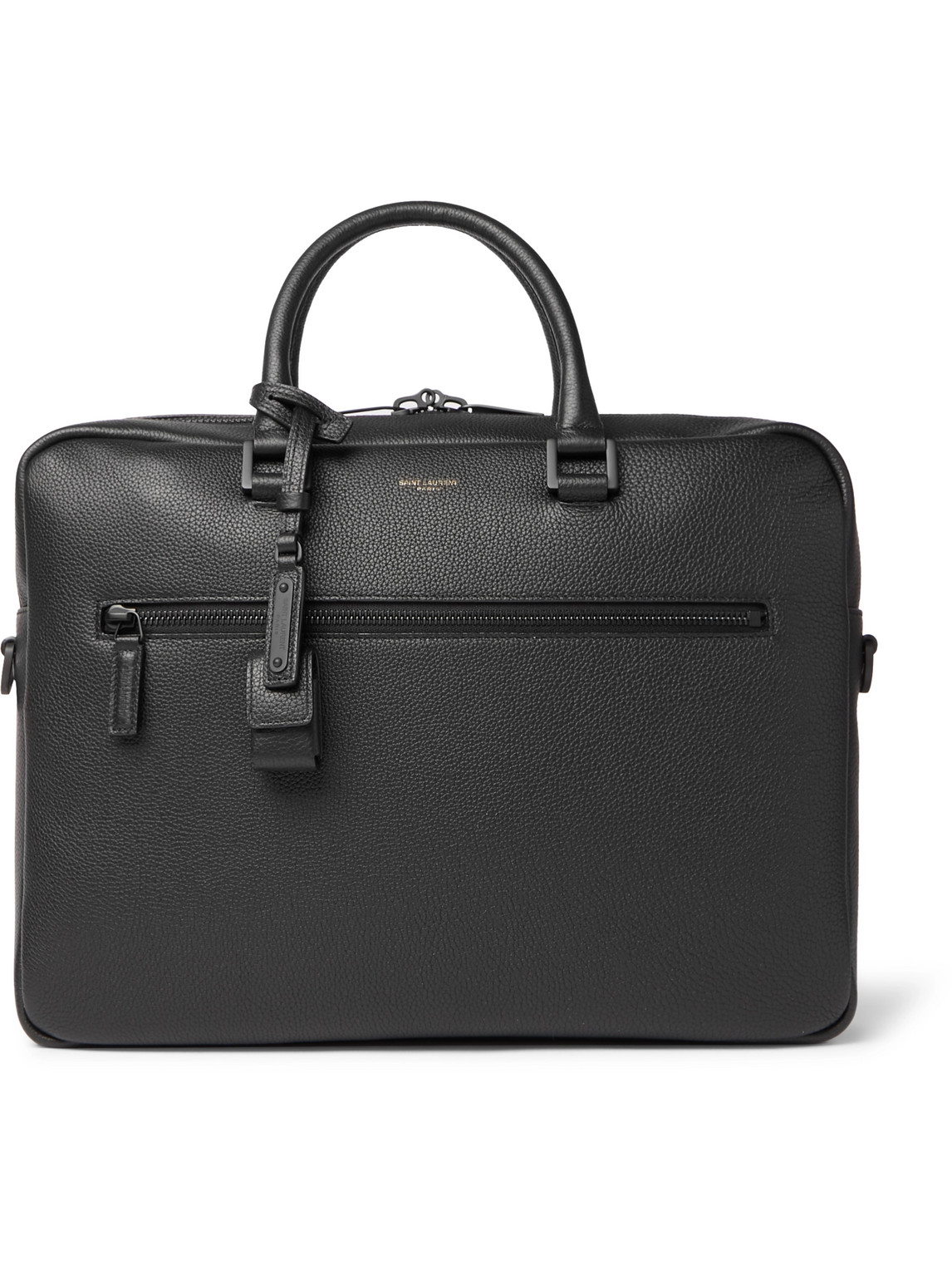Shop Saint Laurent Sac De Jour Full-grain Leather Briefcase In Black