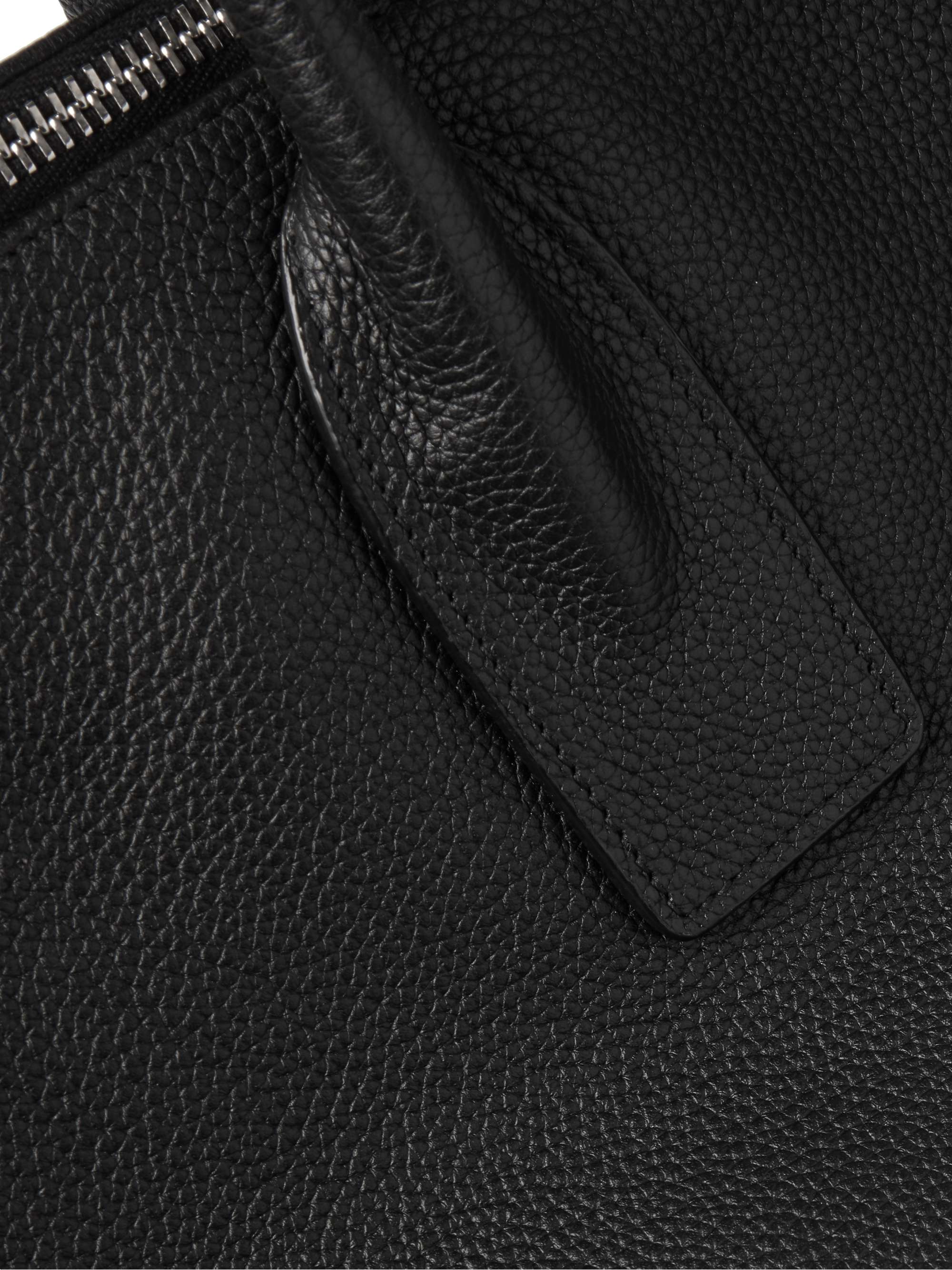 SAINT LAURENT Full-Grain Leather Tote Bag