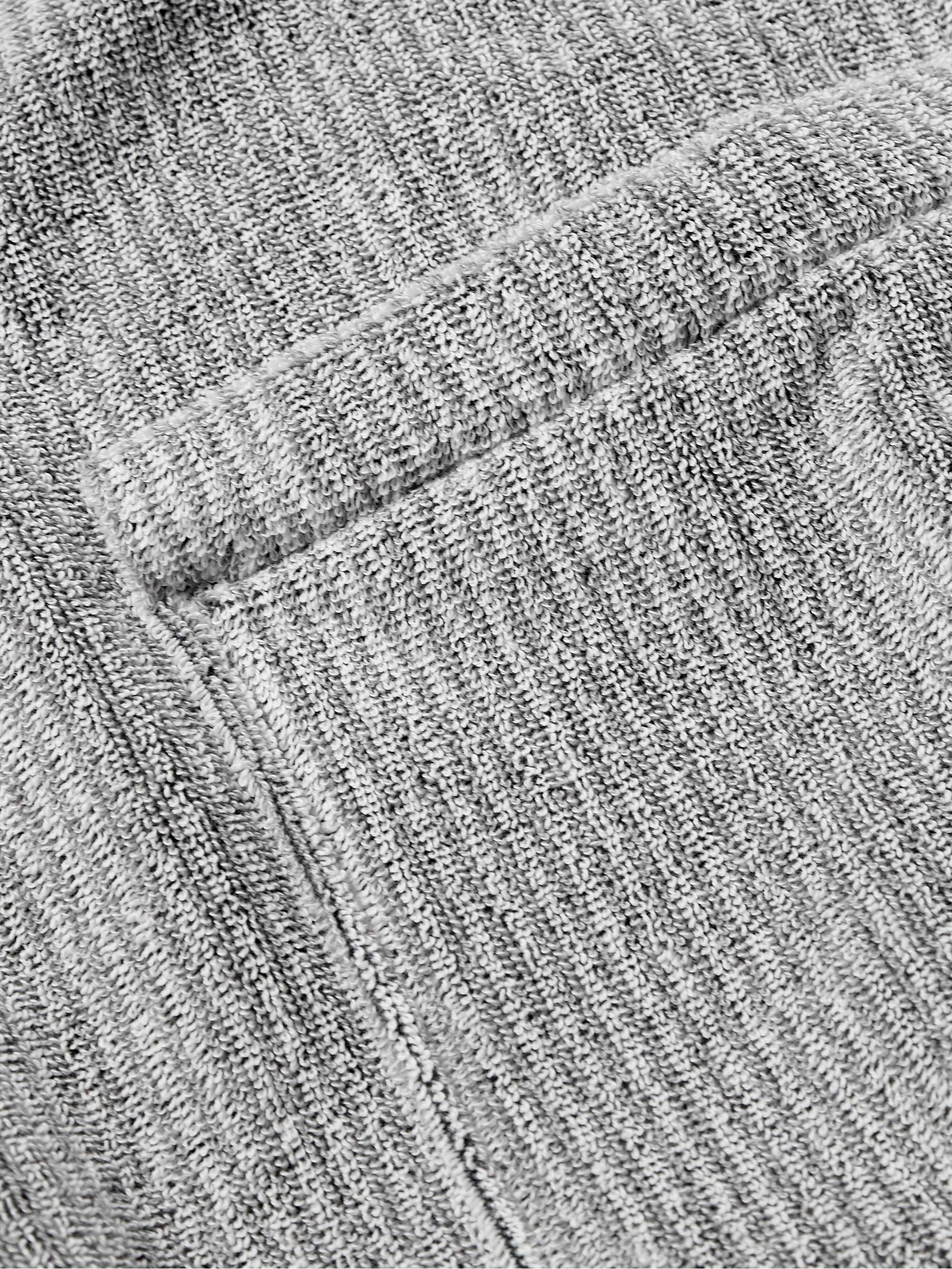 CLEVERLY LAUNDRY Pinstriped Cotton-Terry Robe