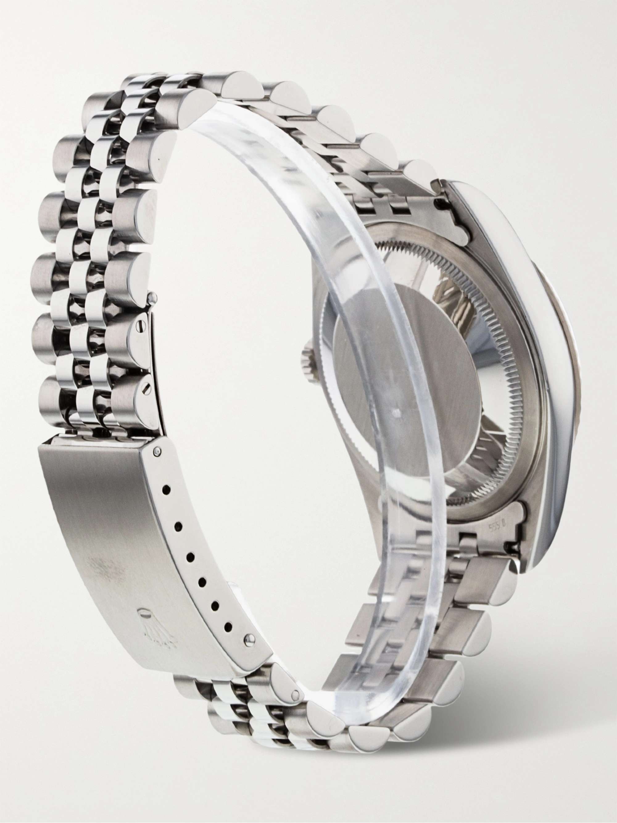 ROLEX Pre-Owned 2001 Datejust Automatic 36mm Oystersteel and 18-Karat White Gold Watch, Ref. No. 189331
