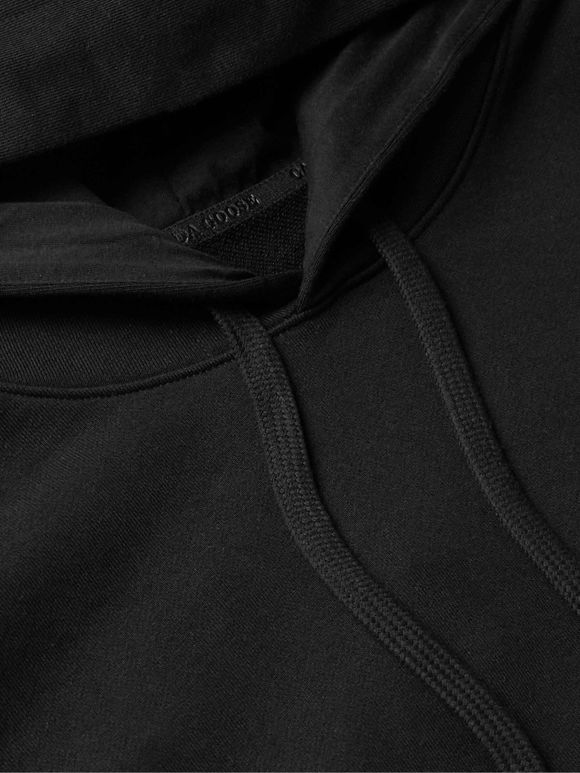 CANADA GOOSE Huron Logo-Appliquéd Organic Cotton-Jersey Hoodie