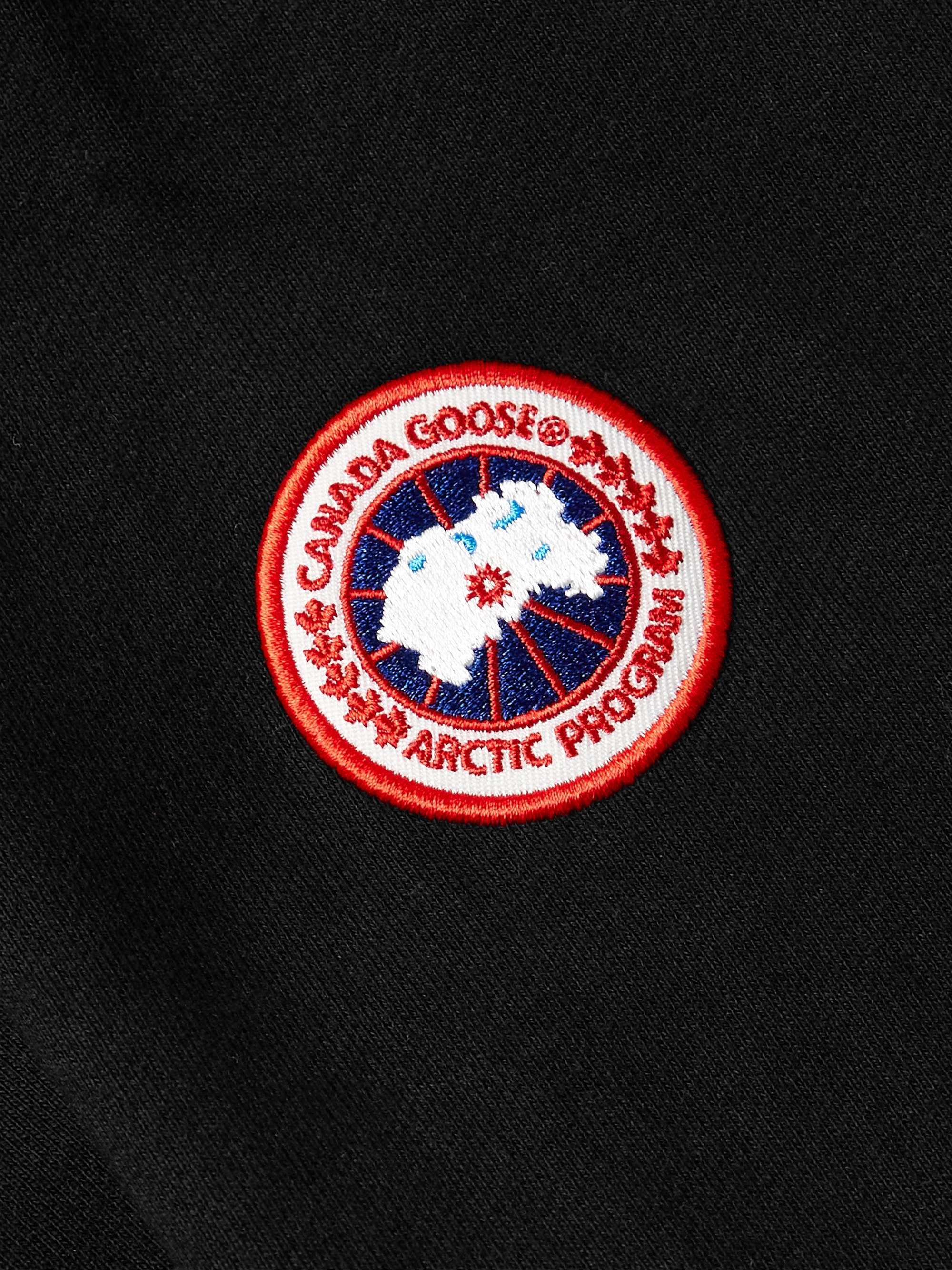 CANADA GOOSE Huron Logo-Appliquéd Organic Cotton-Jersey Hoodie