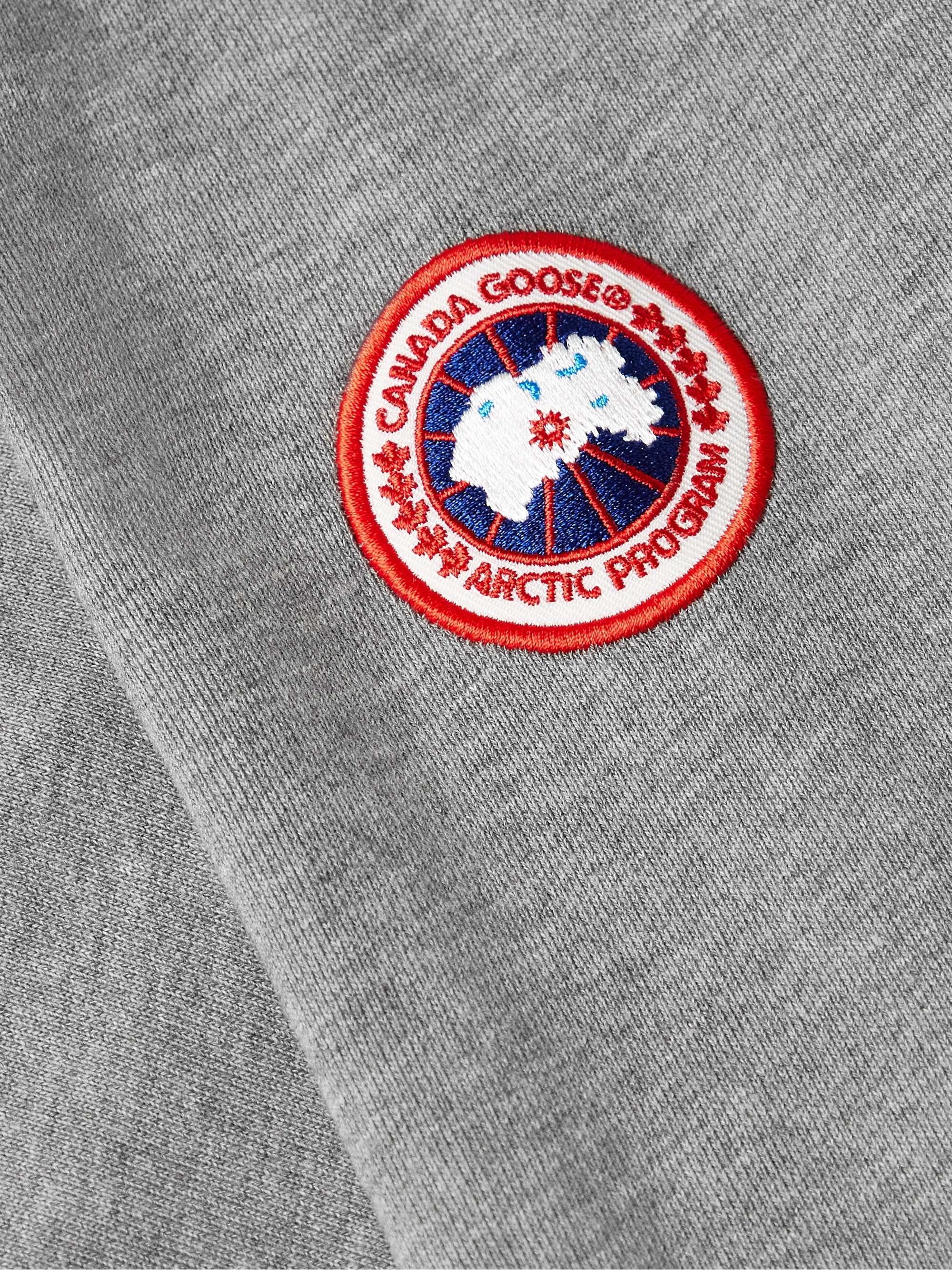 CANADA GOOSE Huron Logo-Appliquéd Organic Cotton-Jersey Hoodie