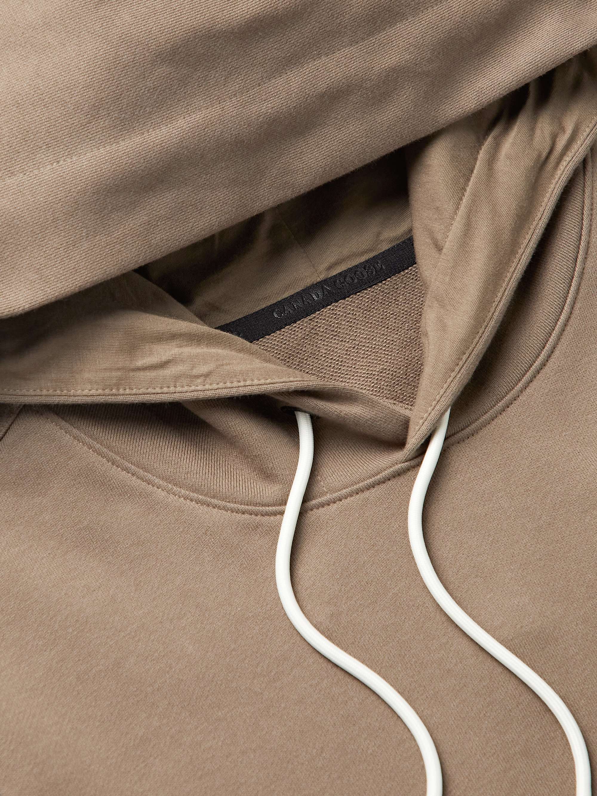 CANADA GOOSE Huron Logo-Appliquéd Organic Cotton-Jersey Hoodie