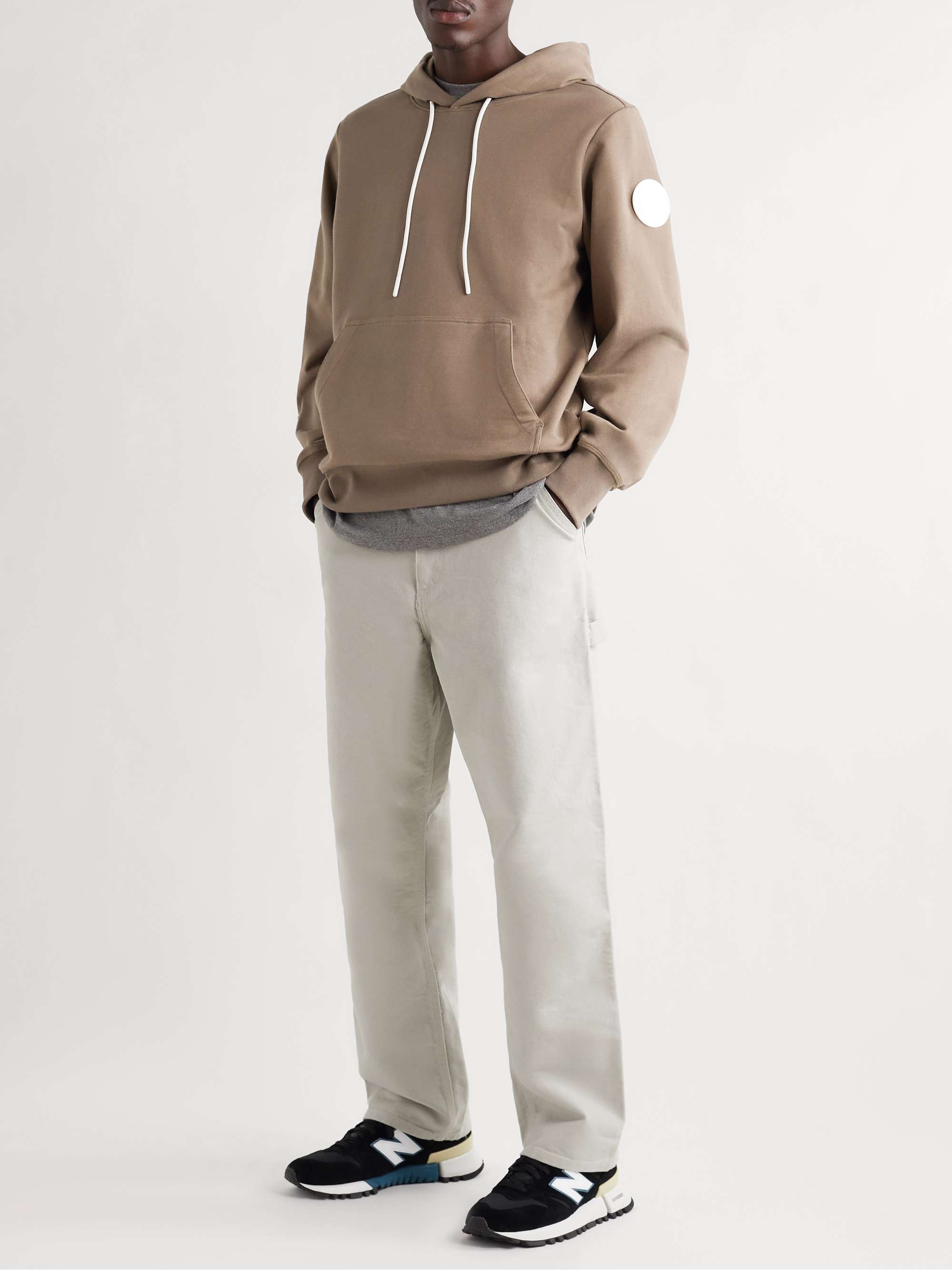 CANADA GOOSE Huron Logo-Appliquéd Organic Cotton-Jersey Hoodie