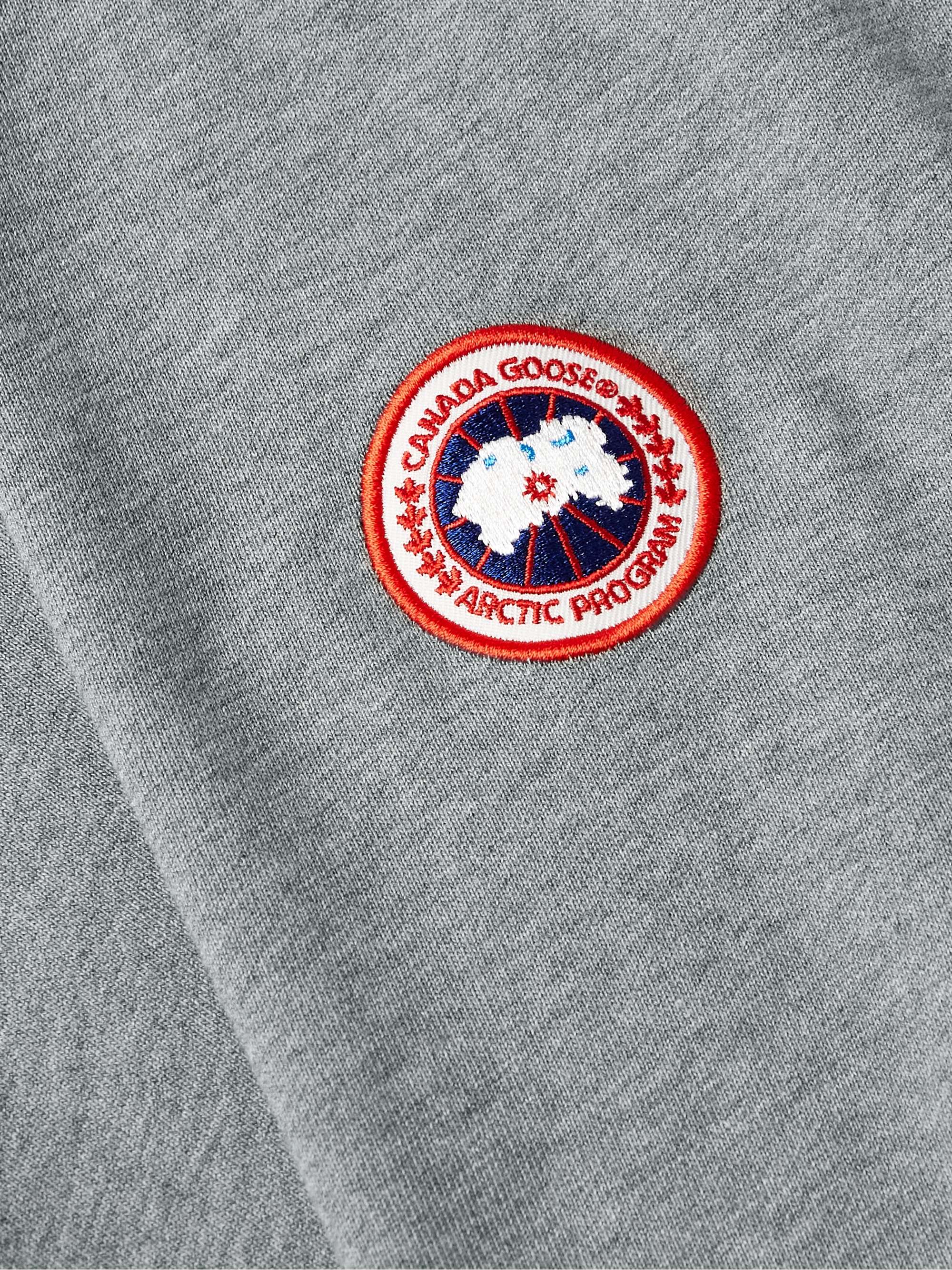 CANADA GOOSE Huron Logo-Appliquéd Cotton-Jersey Sweatshirt