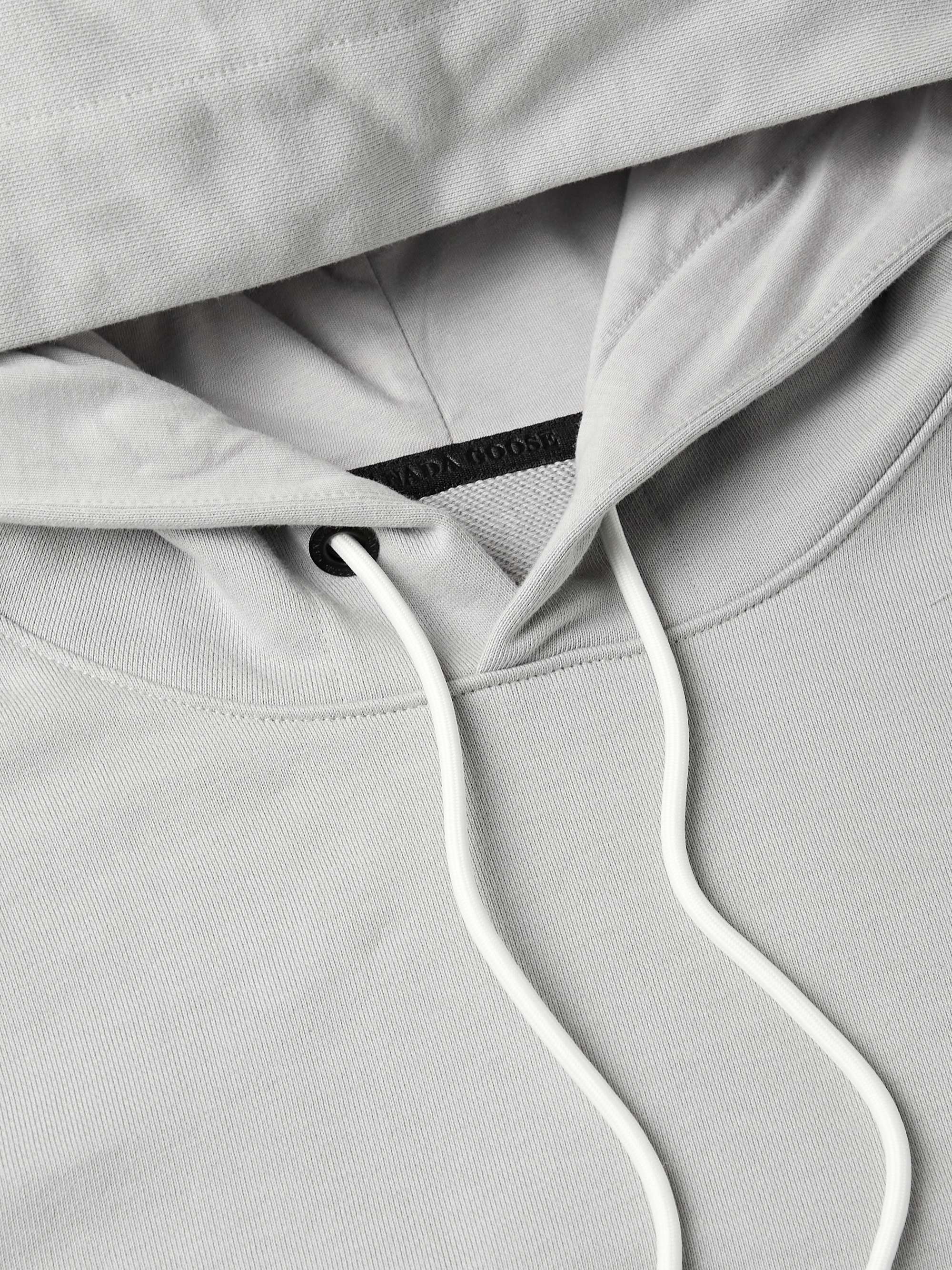 CANADA GOOSE Huron Logo-Appliquéd Organic Cotton-Jersey Hoodie