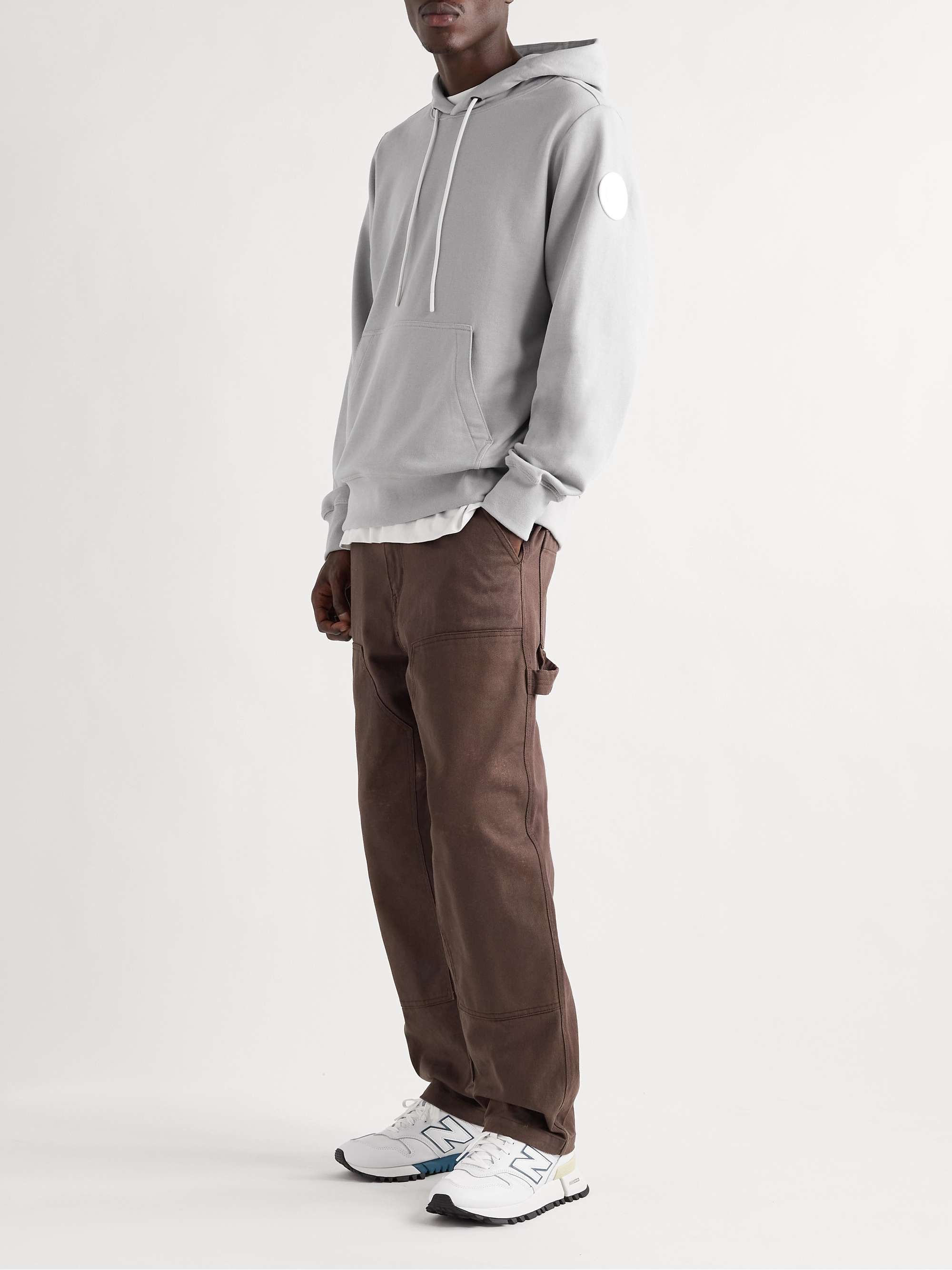 CANADA GOOSE Huron Logo-Appliquéd Organic Cotton-Jersey Hoodie