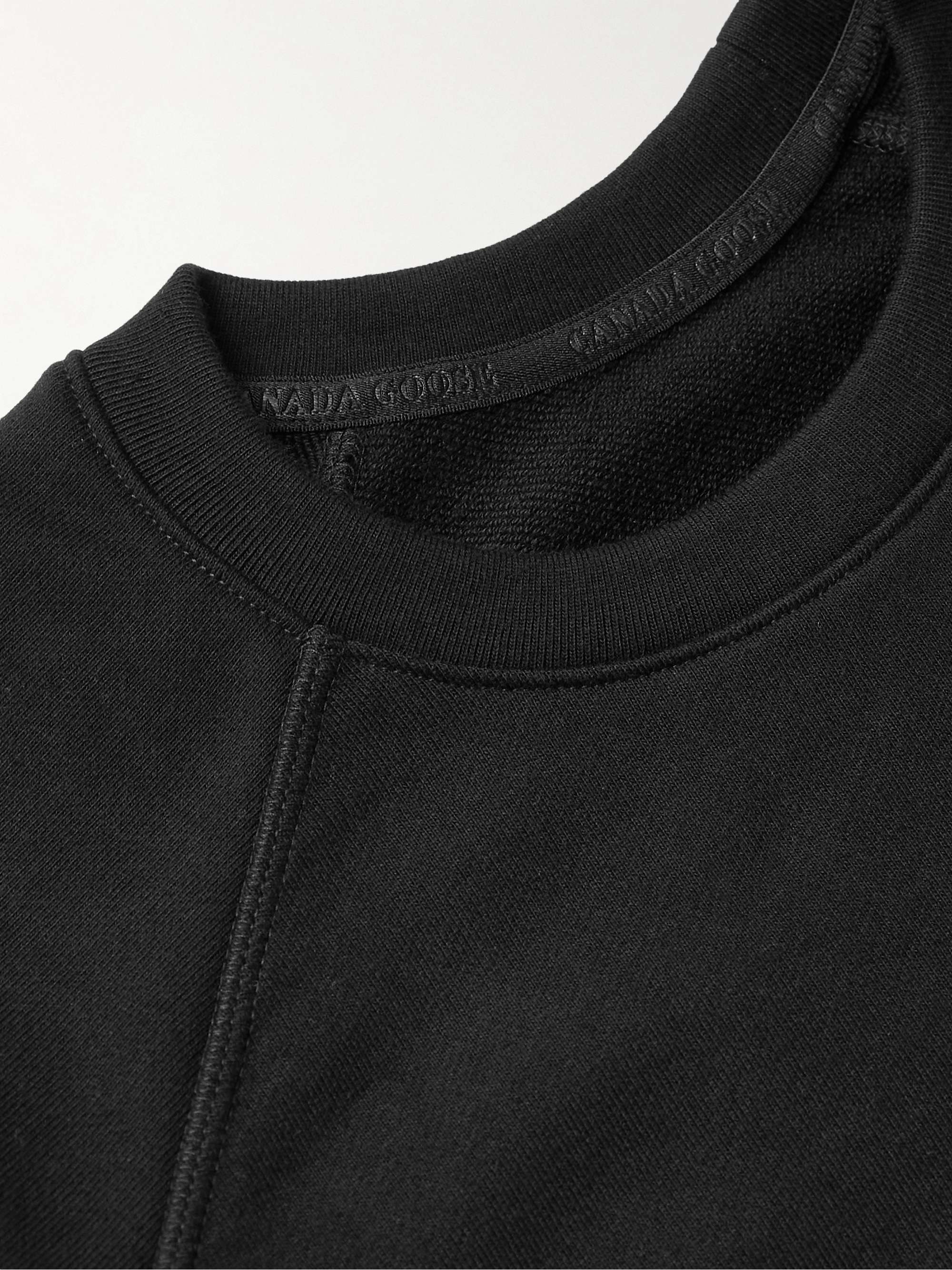 CANADA GOOSE Huron Logo-Appliquéd Cotton-Jersey Sweatshirt