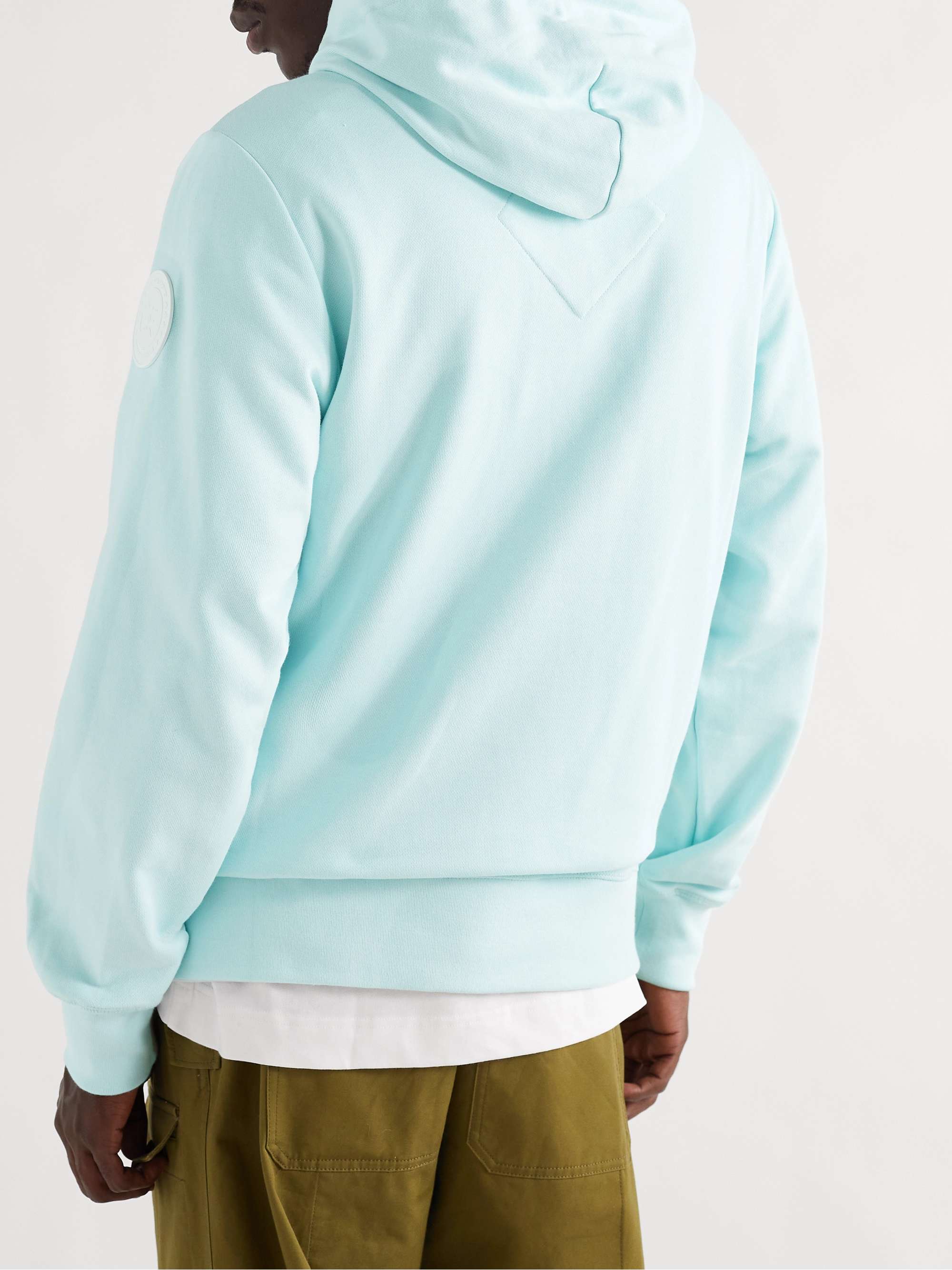 CANADA GOOSE Huron Logo-Appliquéd Organic Cotton-Jersey Hoodie