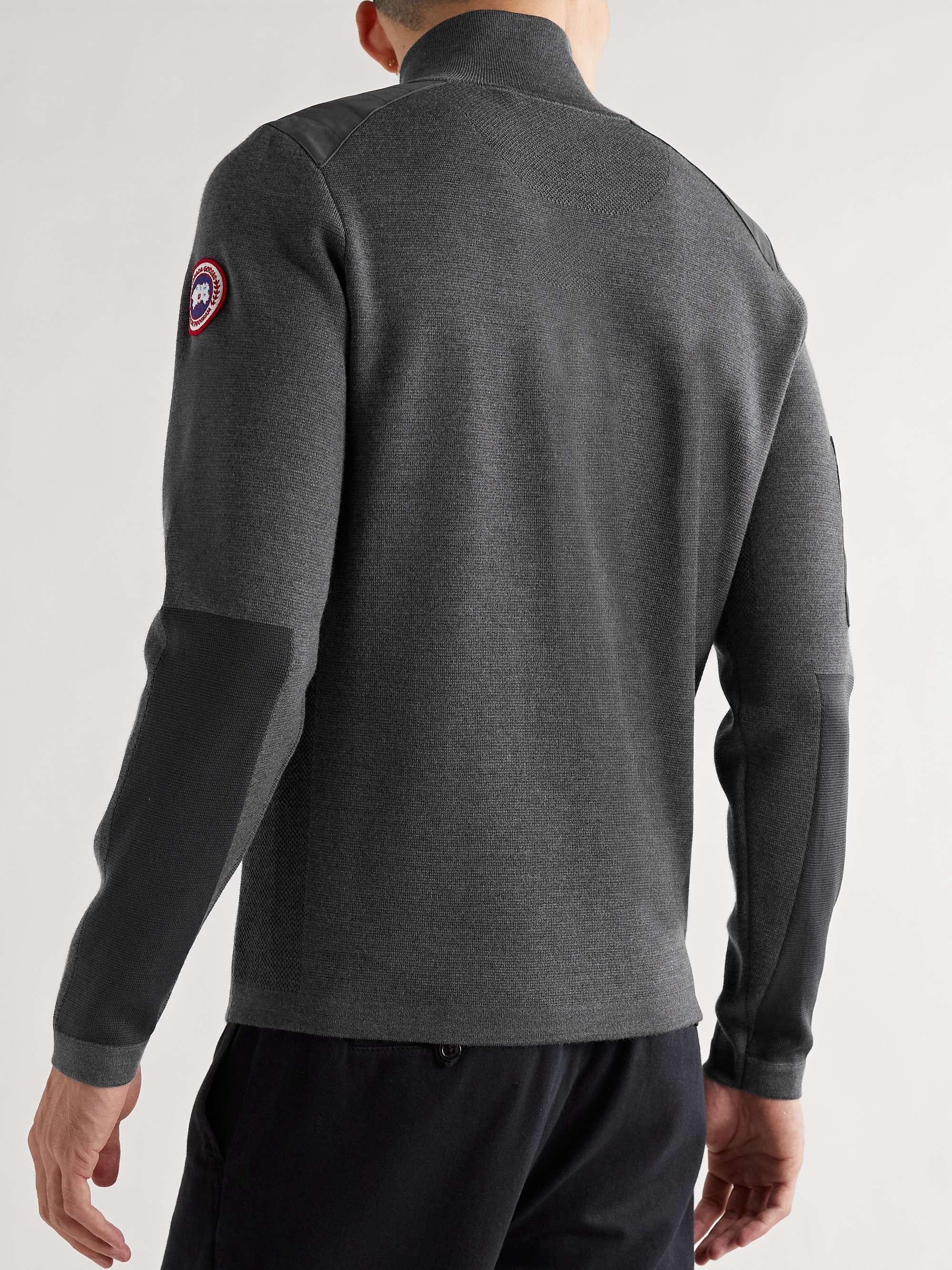 CANADA GOOSE Stormont Slim-Fit CORDURA-Trimmed Merino Wool Half-Zip Sweater